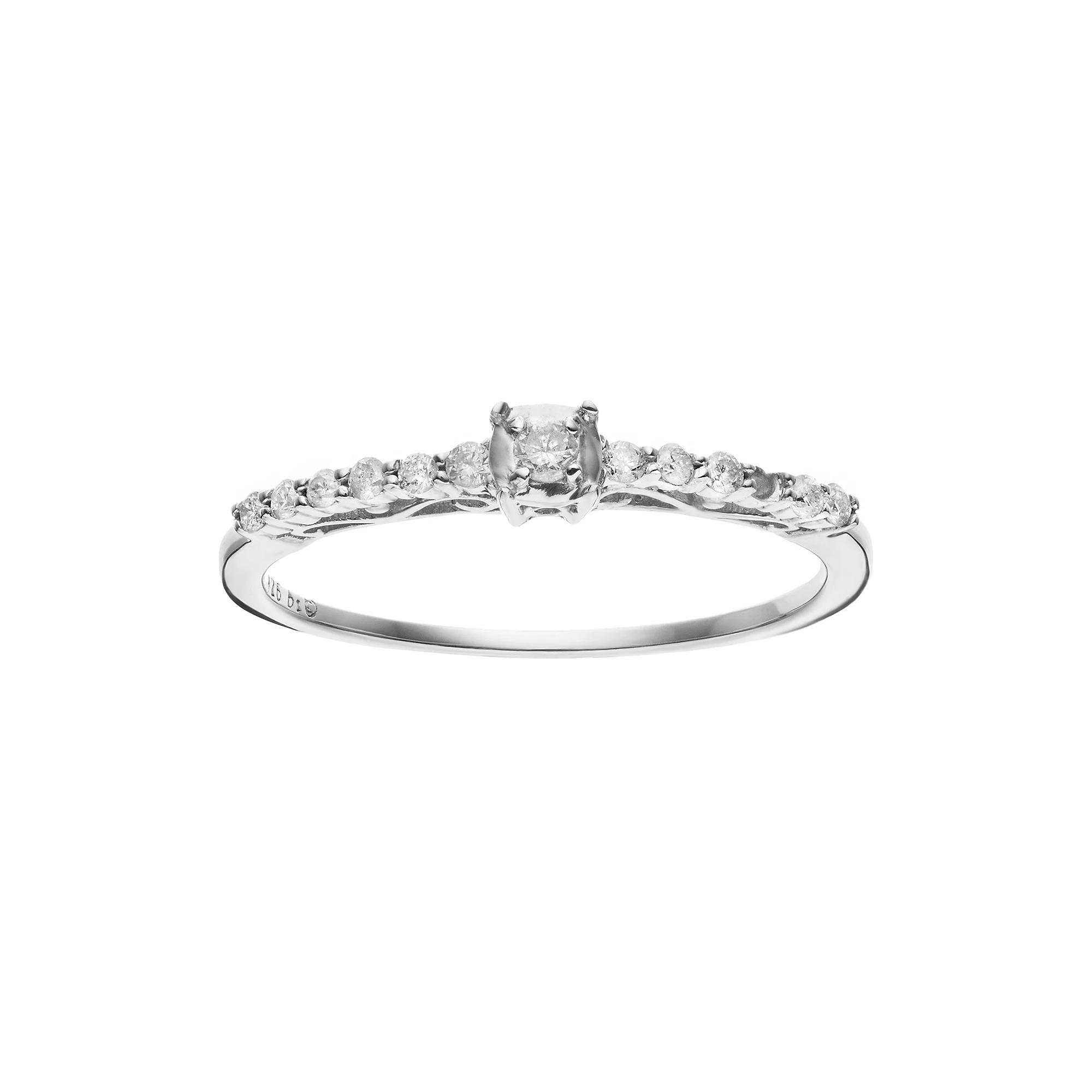 Gemminded Sterling Silver 1/6 Carat T.W. Diamond Promise Ring, Women's,  Product Image