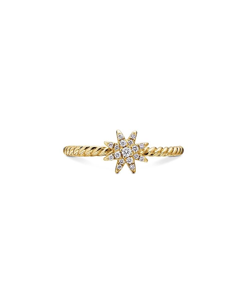 Womens Petite Starburst Station Ring in 18K Yellow Gold with Diamonds Product Image