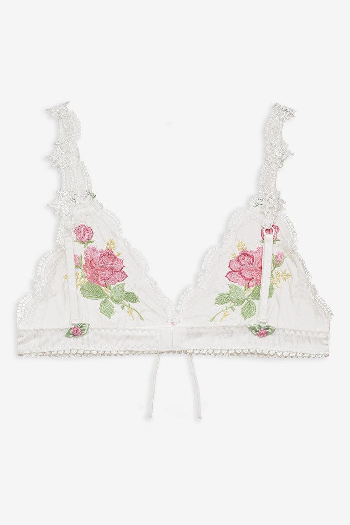 Heirloom Rose Bralette — White Product Image