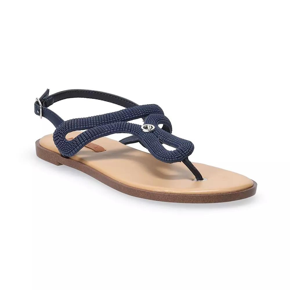 Nautica Burford Womens Casual Slide Sandals Blue Product Image