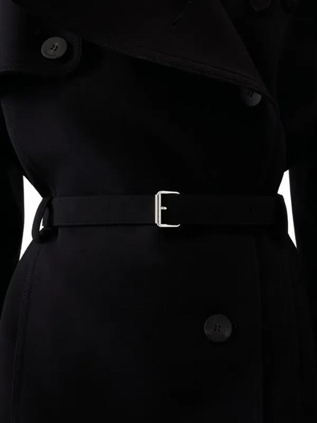 JACQUEMUS Womens Black Ovalo Court Belted Stetch-woven Trench Coat Product Image