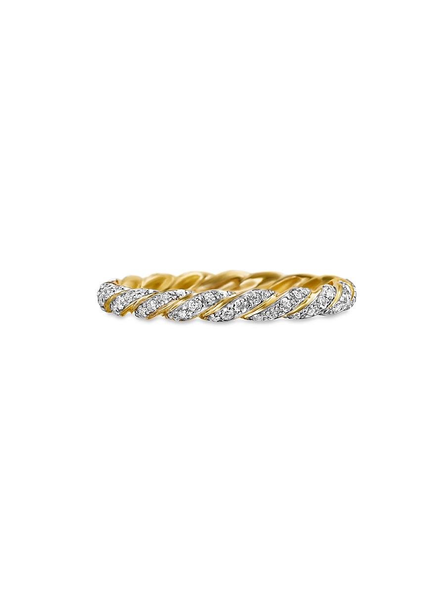 Womens Paveflex Ring Eith Diamonds in 18K Yellow Gold, 2.8MM Product Image