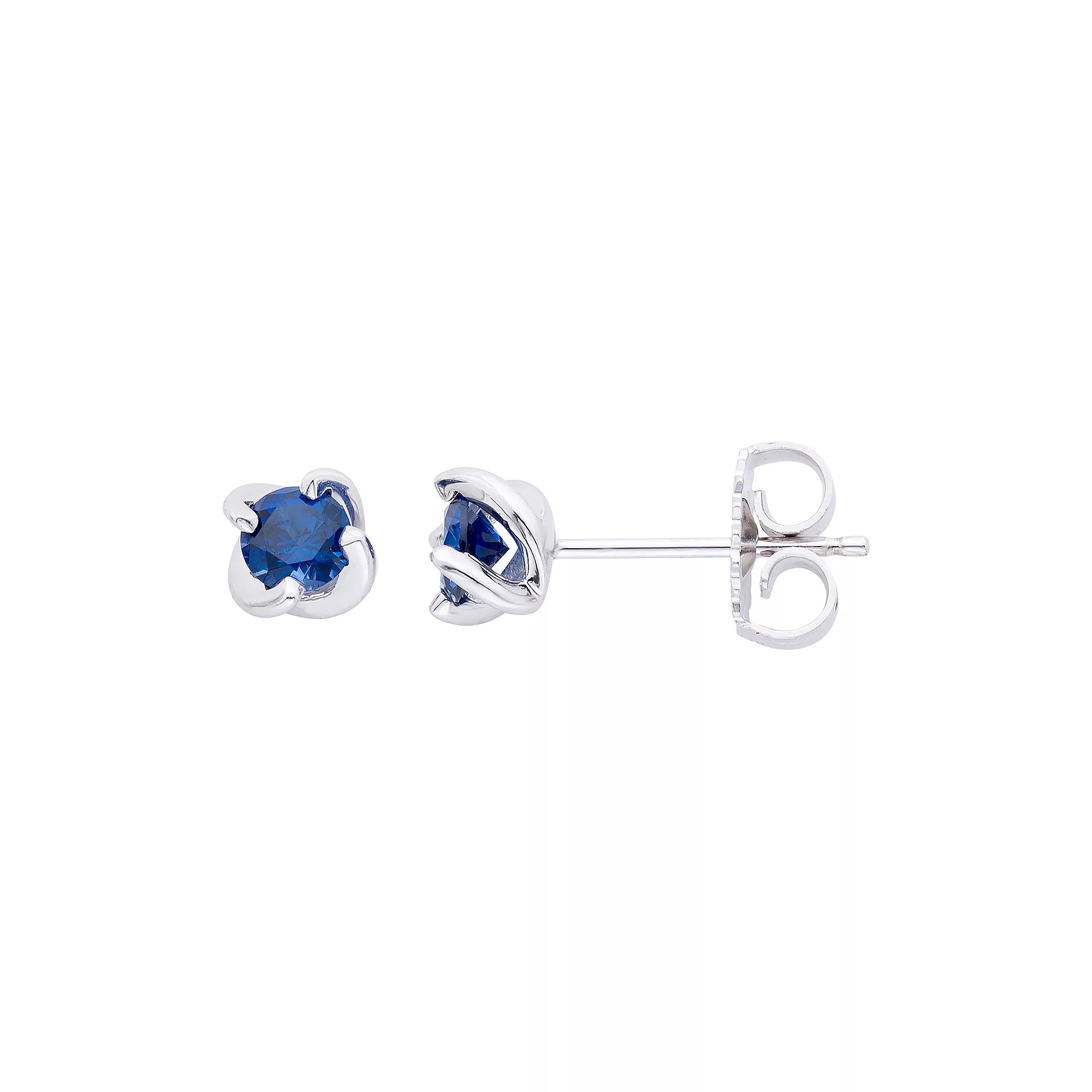 Boston Bay Diamonds Sterling Silver Birthstone Swirl Earrings, Women's, Aquamarine Product Image