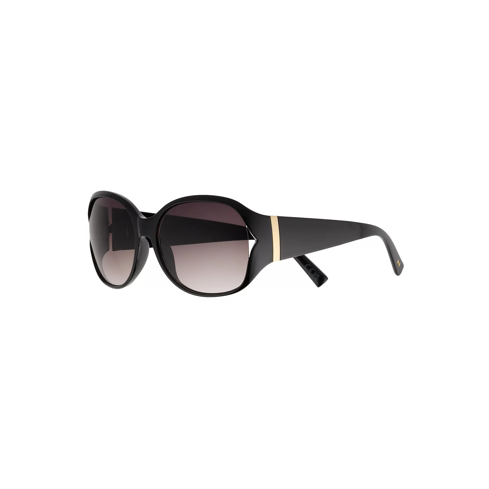 Women's LC Lauren Conrad Larka 61mm Gradient Rectangle Sunglasses, Black Product Image
