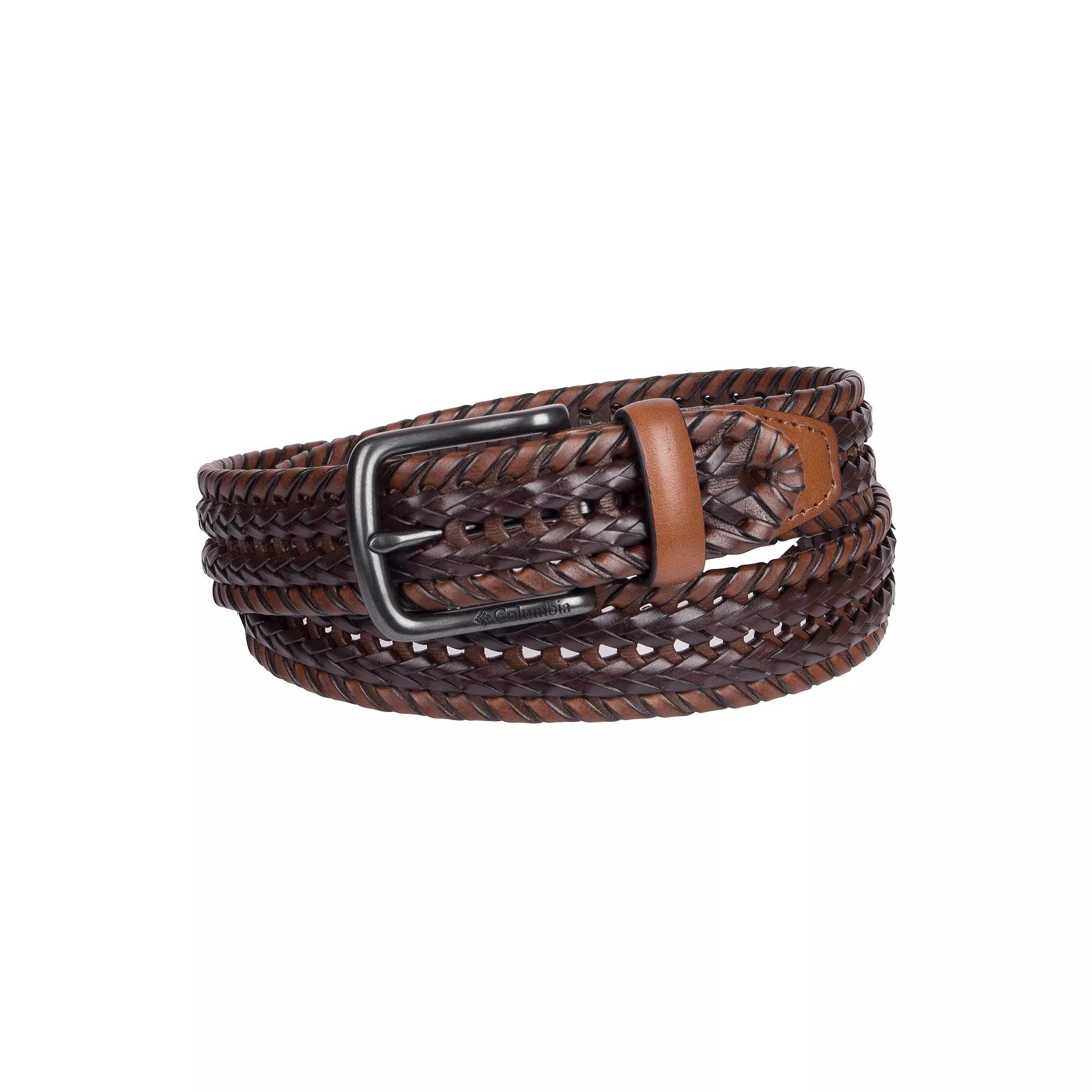 Men's Columbia Fully Adjustable Braided Casual Leather Belt,  Product Image