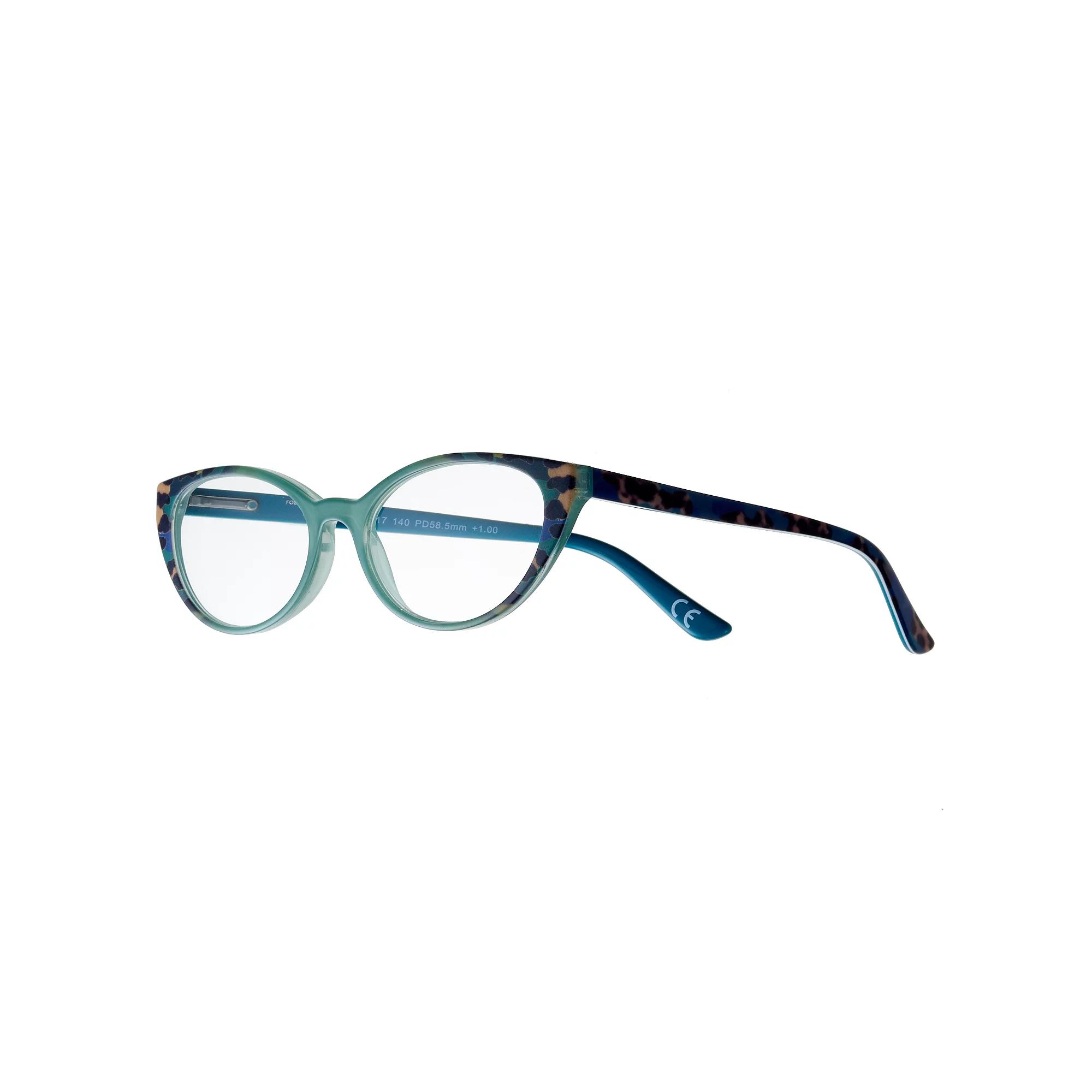 Women's Modera by Foster Grant Diane Leopard Cat-Eye Reading Glasses, Size: +2.5, Print Product Image