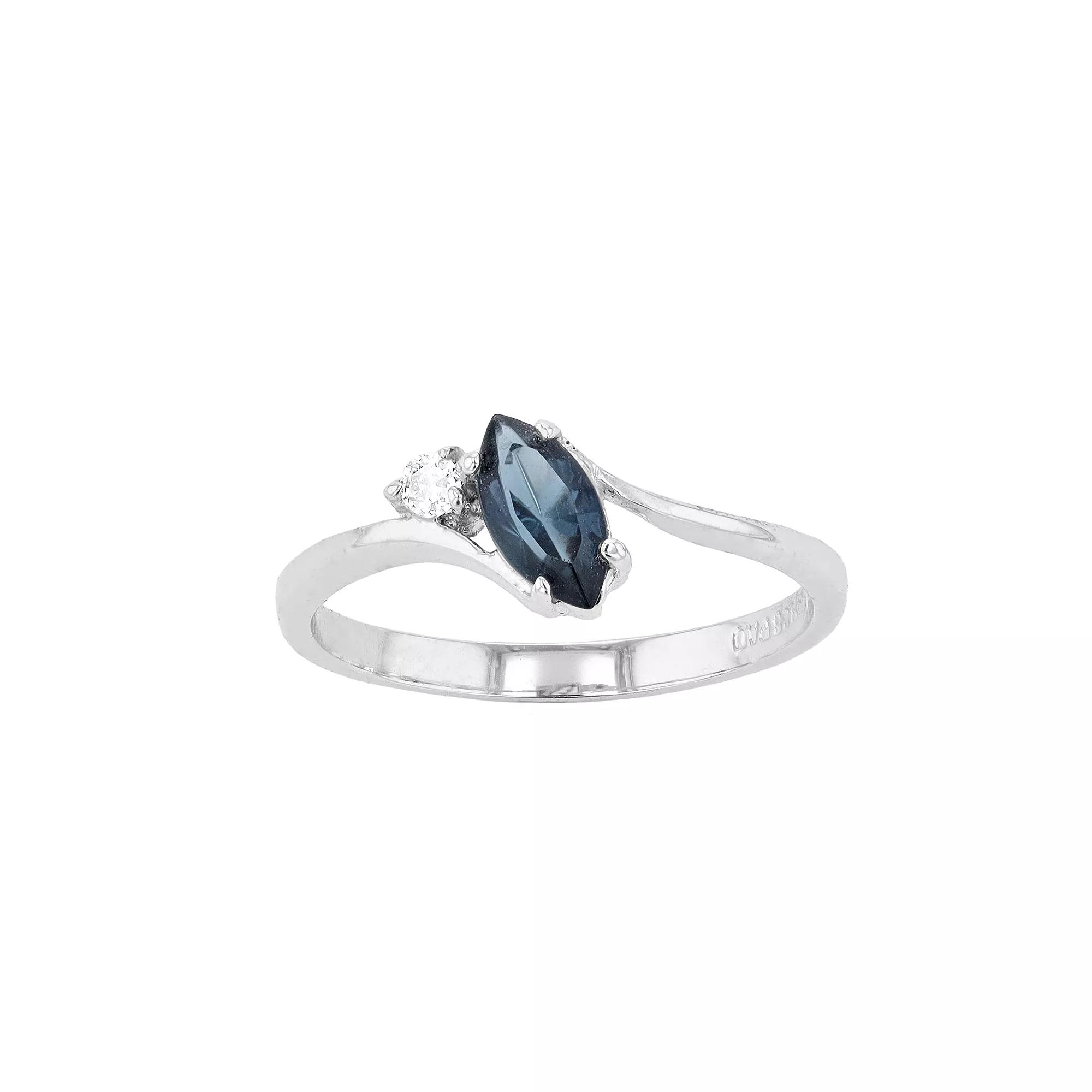 Traditions Jewelry Company Sterling Silver Crystal Birthstone Marquise Ring, Women's, Size: 6, September Product Image