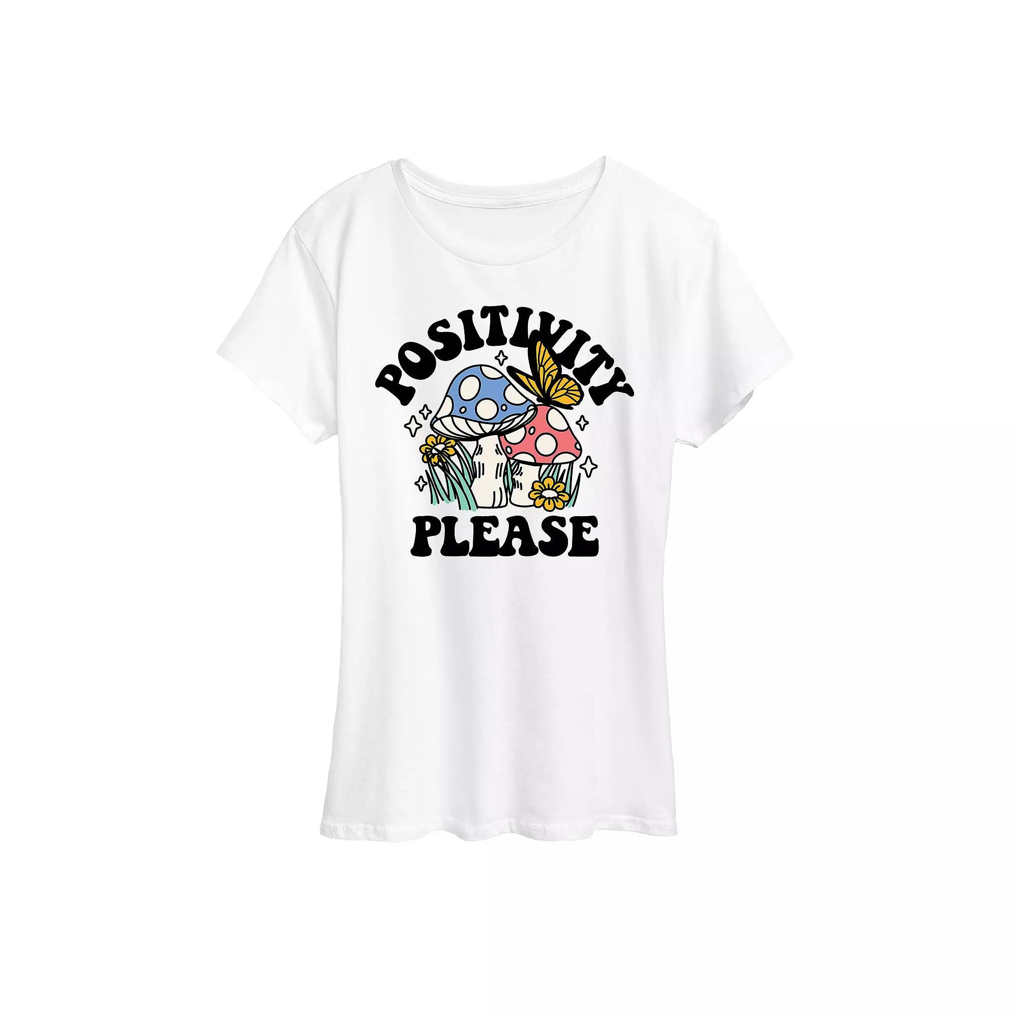 Women's Positivity Please Graphic Tee, Girl's,  Product Image