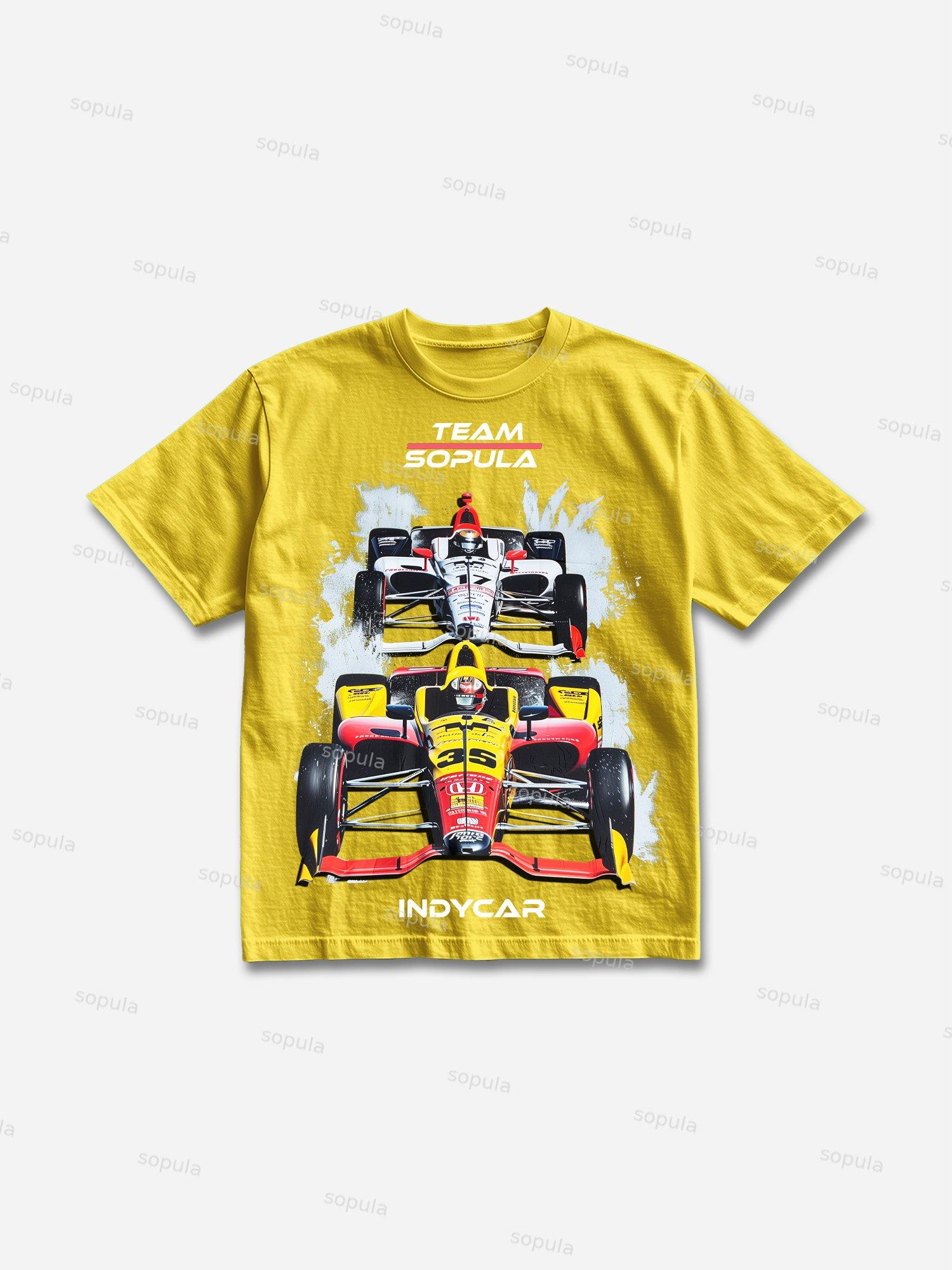 Indycar Racing Team Graphics Cotton T-shirt Product Image