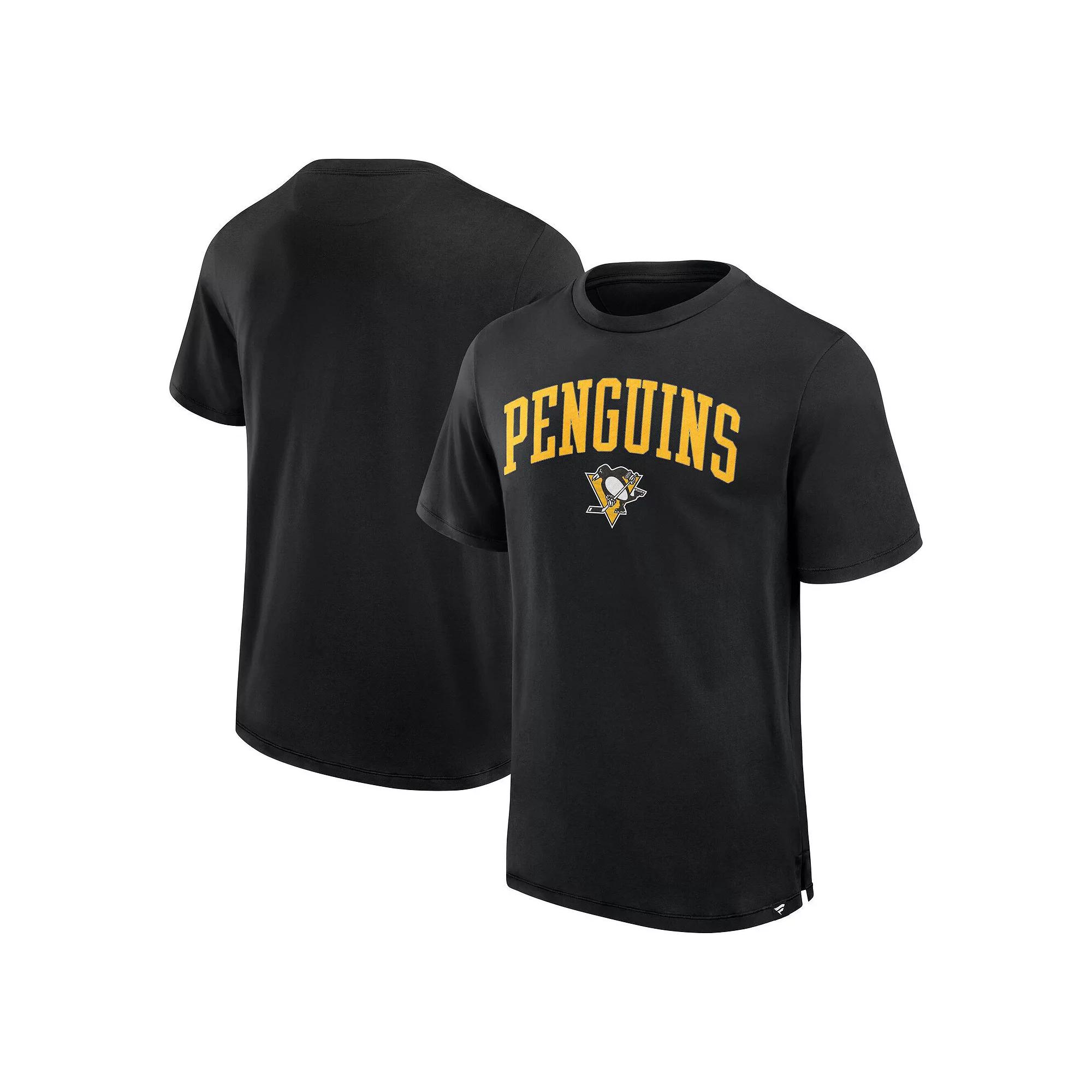 Men's Fanatics Black Pittsburgh Penguins Elevated Pima T-Shirt,  Product Image