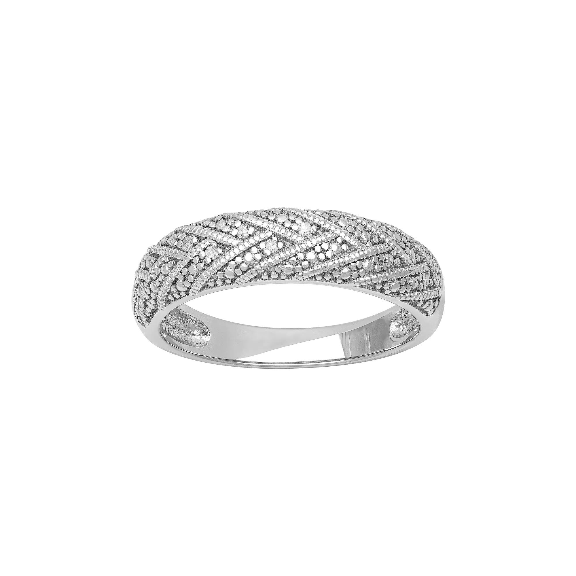 Love Always Sterling Silver Diamond Accent Band, Women's, Size: 8 Product Image
