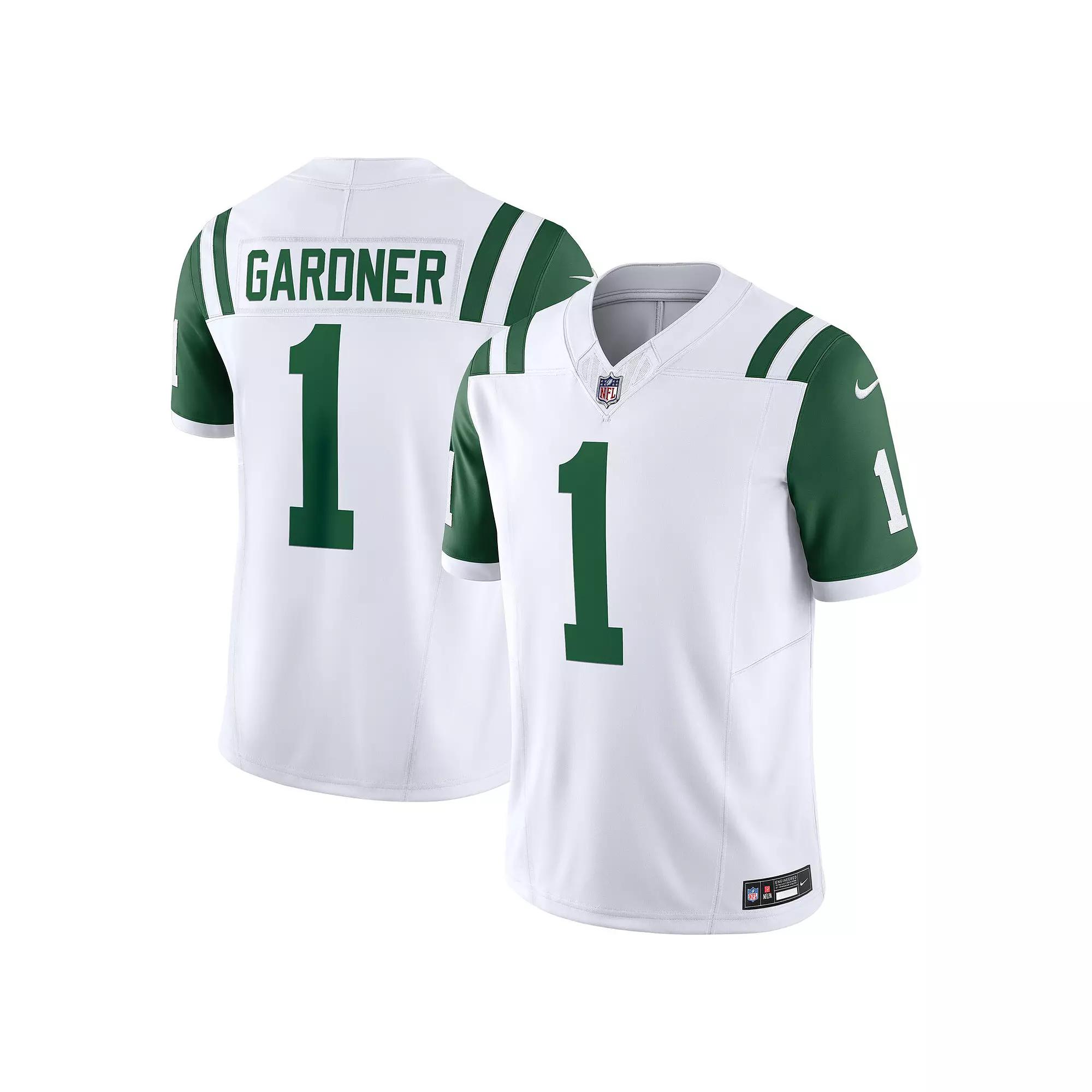 Men's Nike Ahmad Sauce Gardner White New York Jets Classic Alternate Vapor F.U.S.E. Limited Jersey, Size: Small Product Image