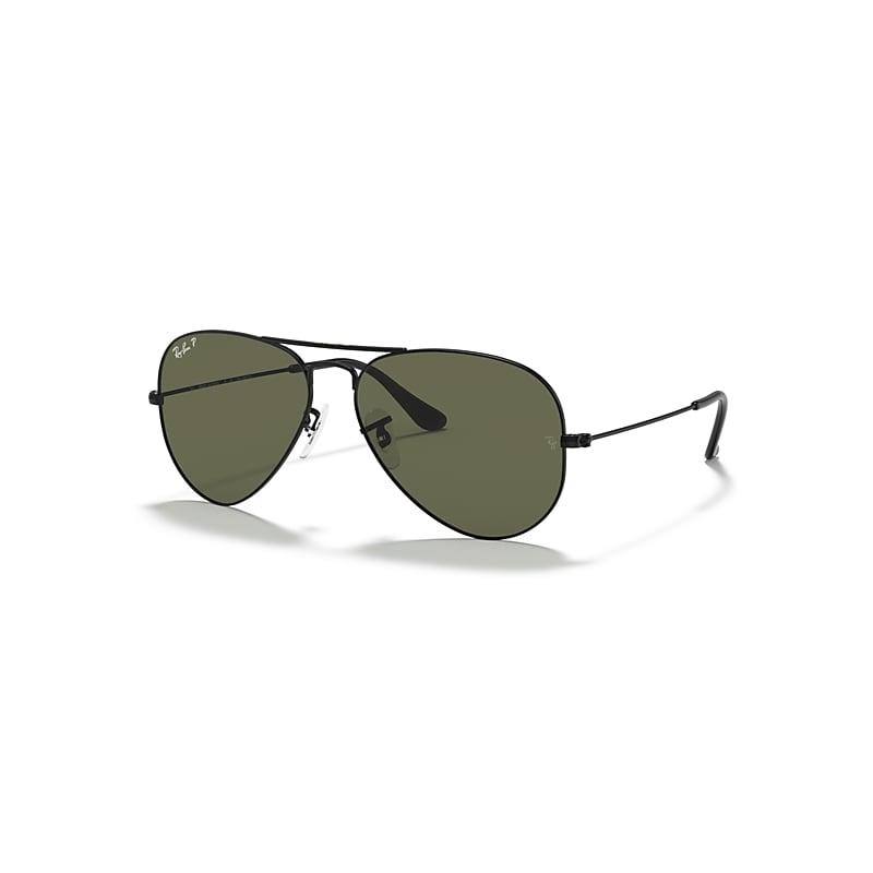Ray-Ban Aviator Classic Sunglasses Frame Green Lenses Polarized Product Image