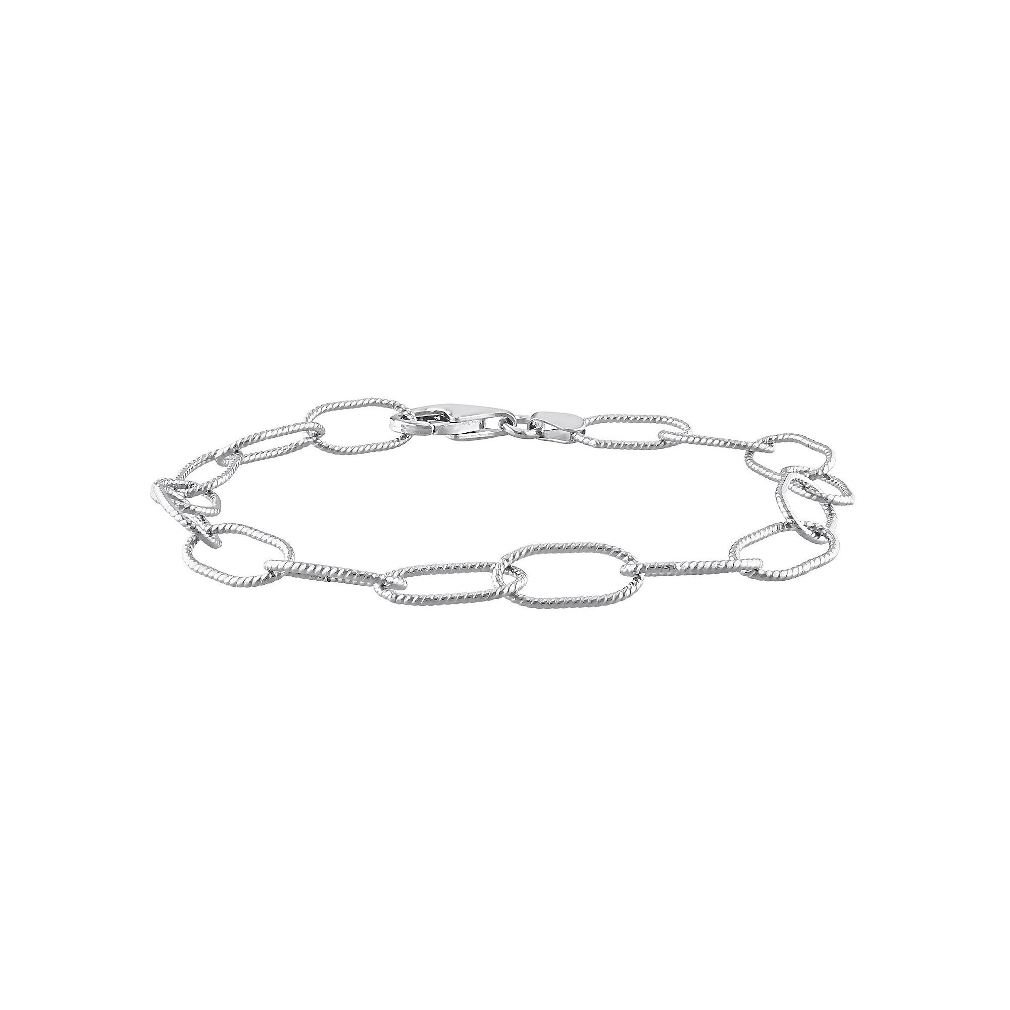 Stella Grace Sterling Silver 6.5 mm Twisted Rolo Chain Bracelet, Womens Product Image