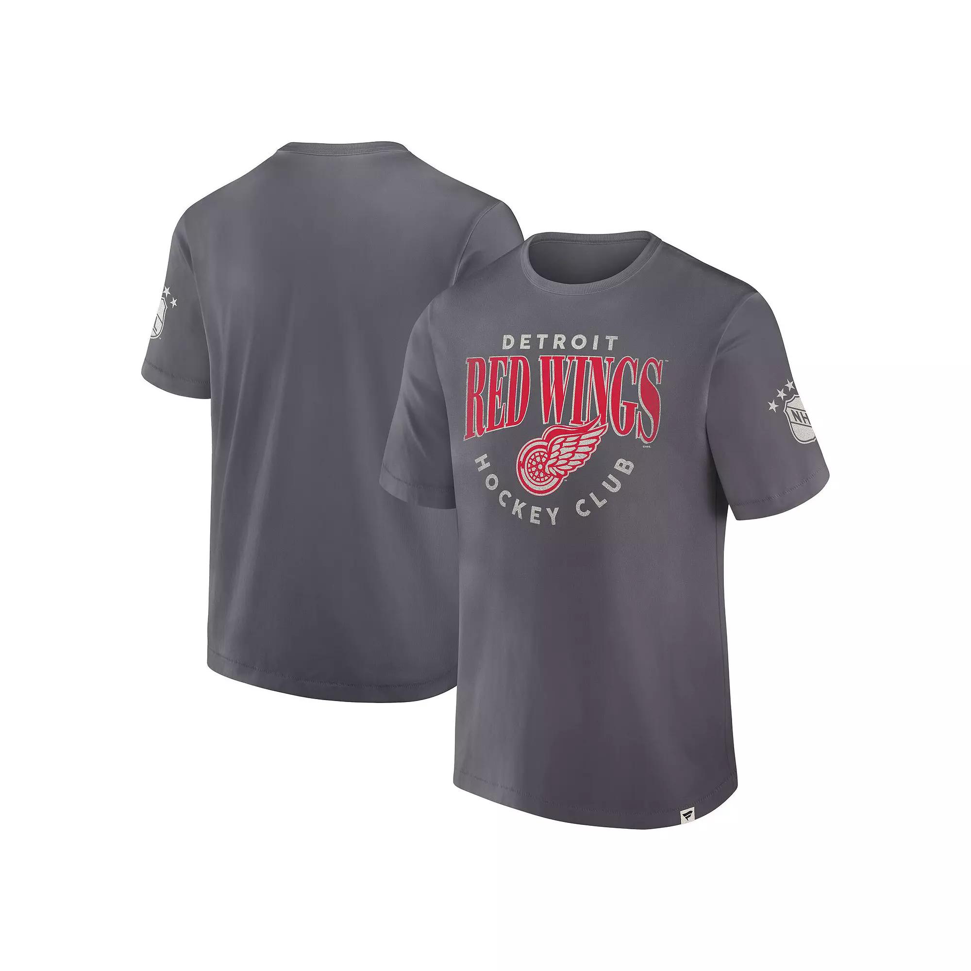 Men's Fanatics Gray Detroit Red Wings Decades Collection Made To Last T-Shirt,  Product Image
