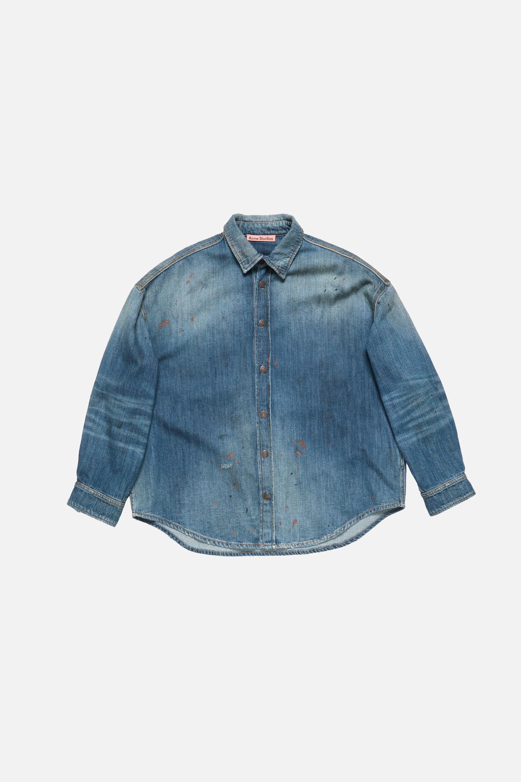 Denim button-up shirt Product Image
