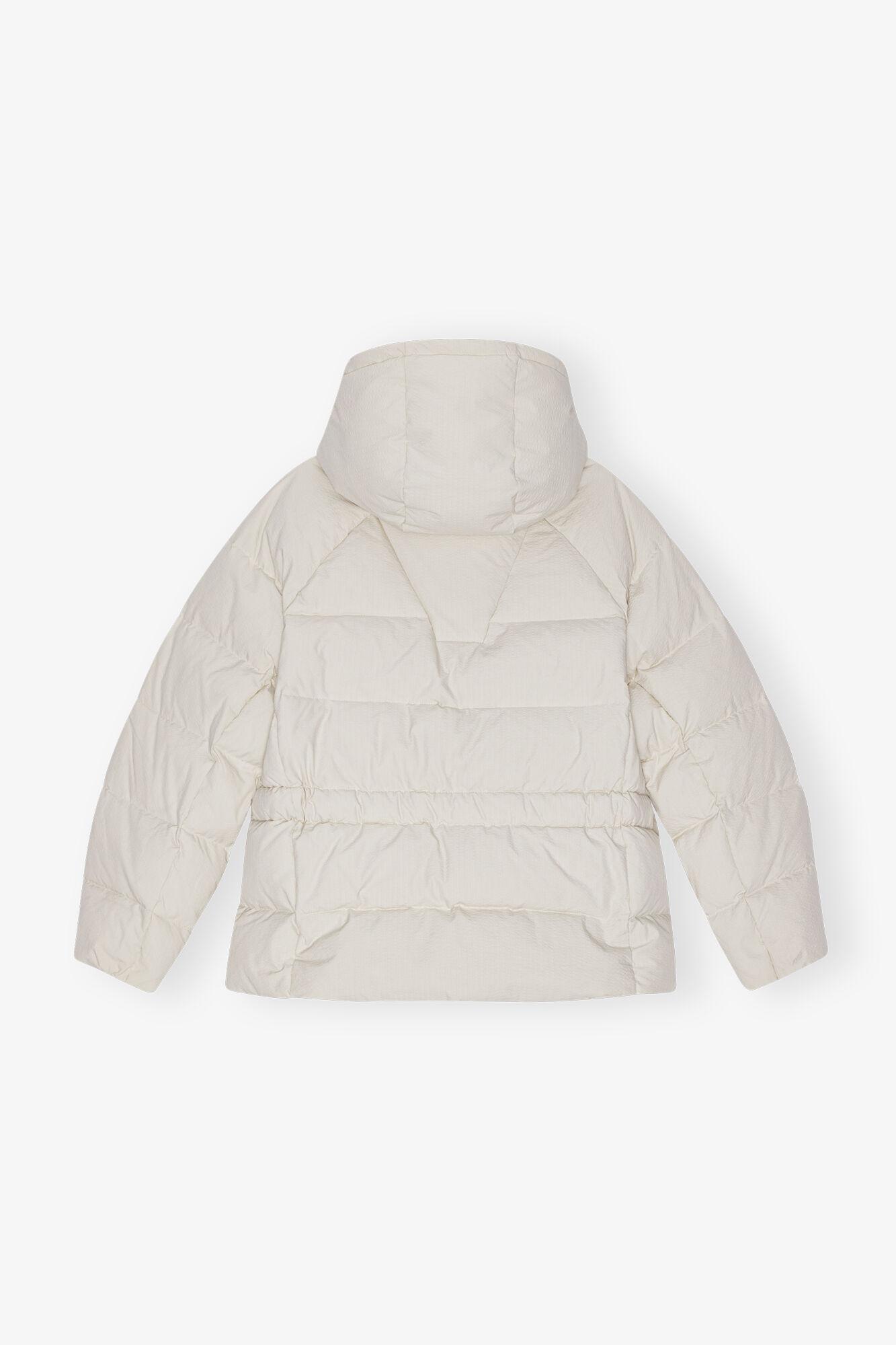 White Tech Oversized Puffer Jacket Product Image