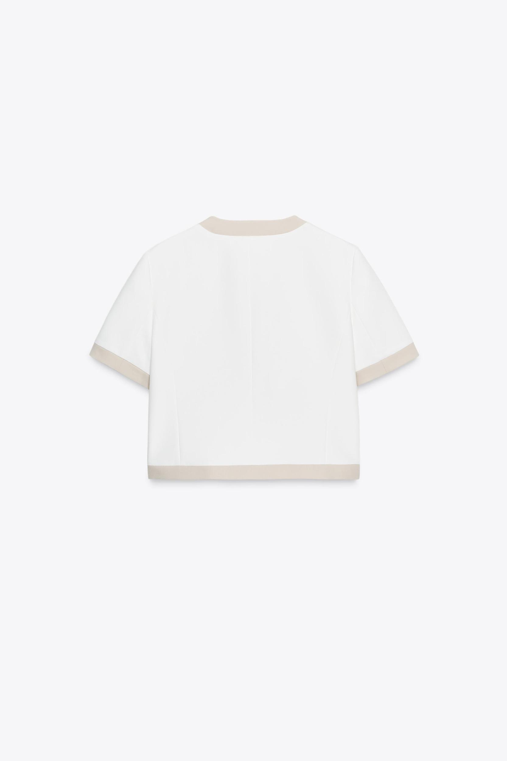 CONTRAST SHORT SLEEVE BLAZER Product Image