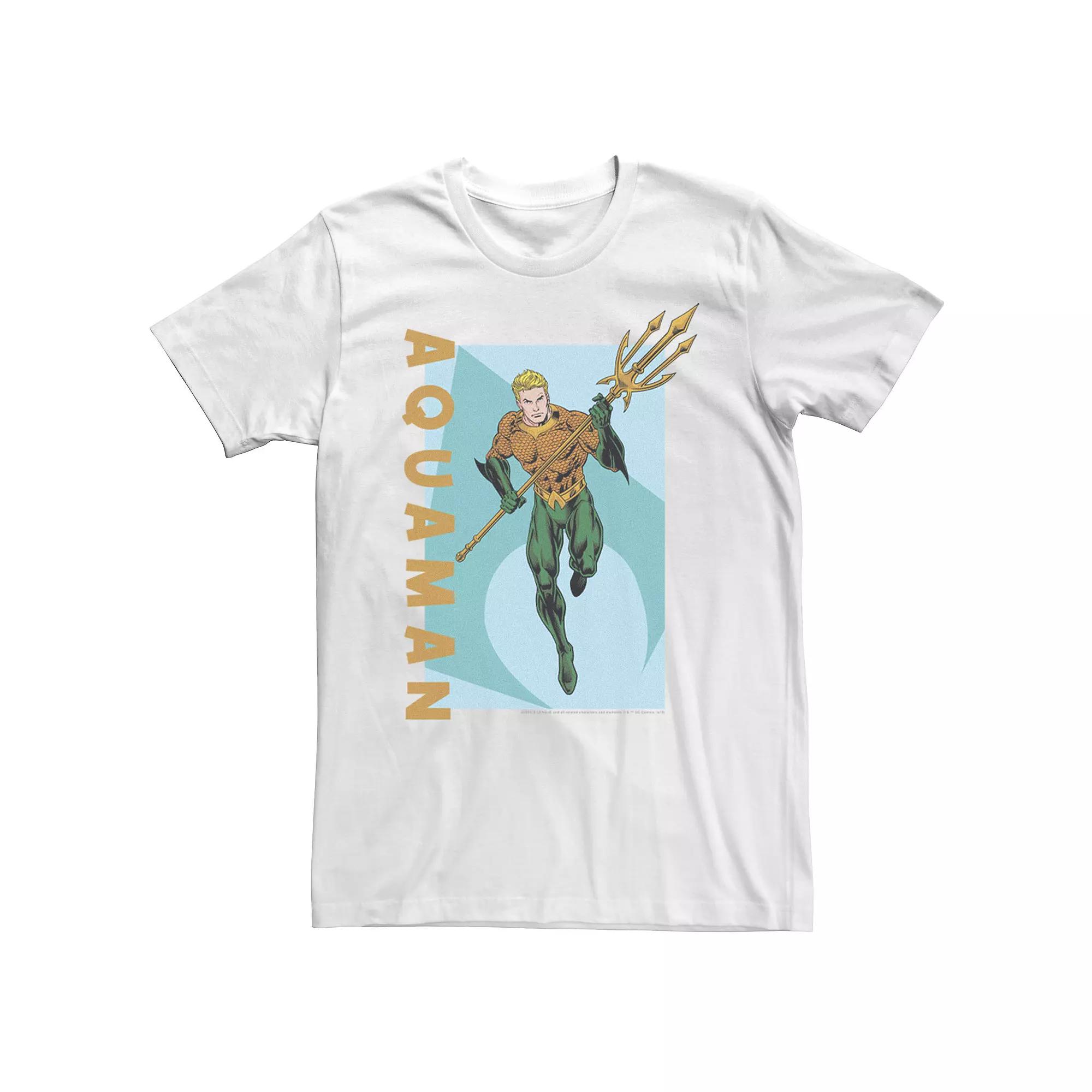 Men's DC Comics Justice League Vintage Aquaman Tee, Size: Small, White Product Image