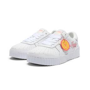 PUMA Cali B Vegas Flagship Women's Sneakers in White/Peach Frost/Sunny Yellow Product Image