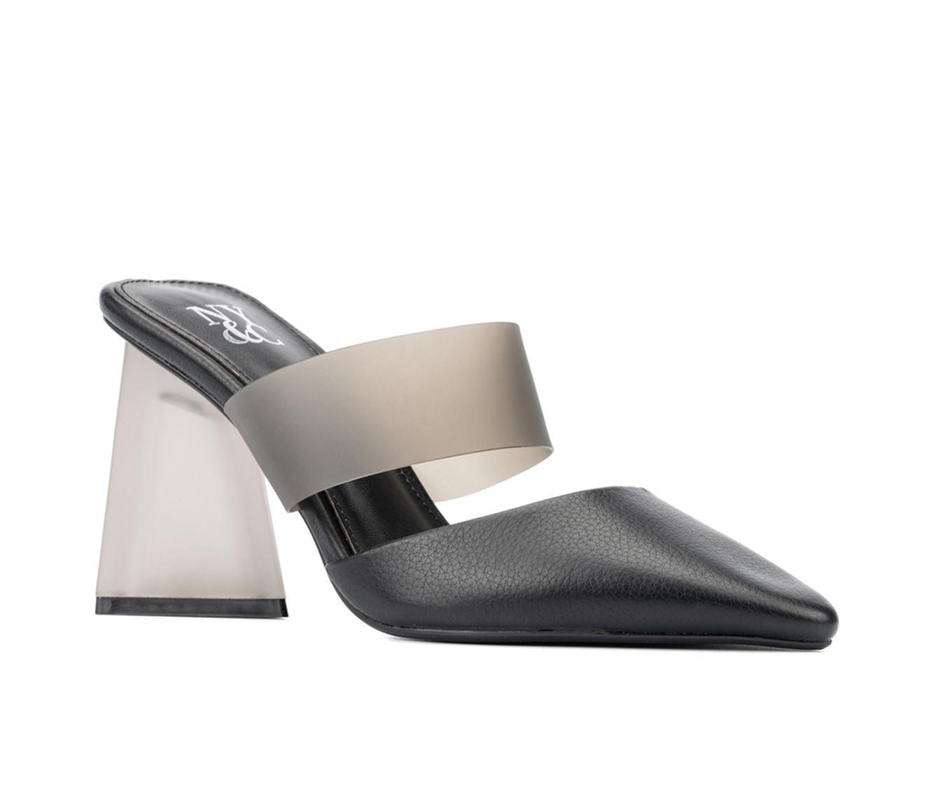 Women's New York and Company Winifred Heeled Mules Product Image