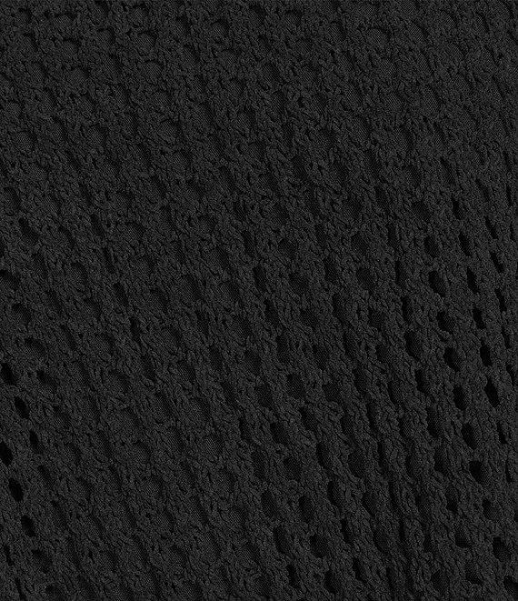 Slim Factor by Investments Morgan Boat Neck 3/4 Sleeve Lined Crochet Twofer Top Product Image