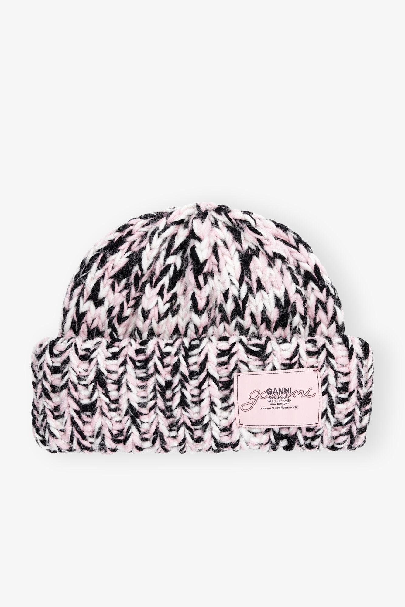Pink Wool Handknit Beanie Product Image