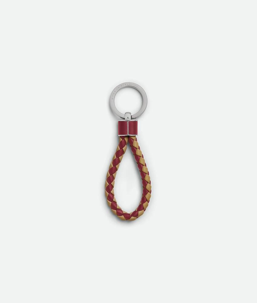 Men's Intreccio Key Ring in Ambra/dark praline Product Image