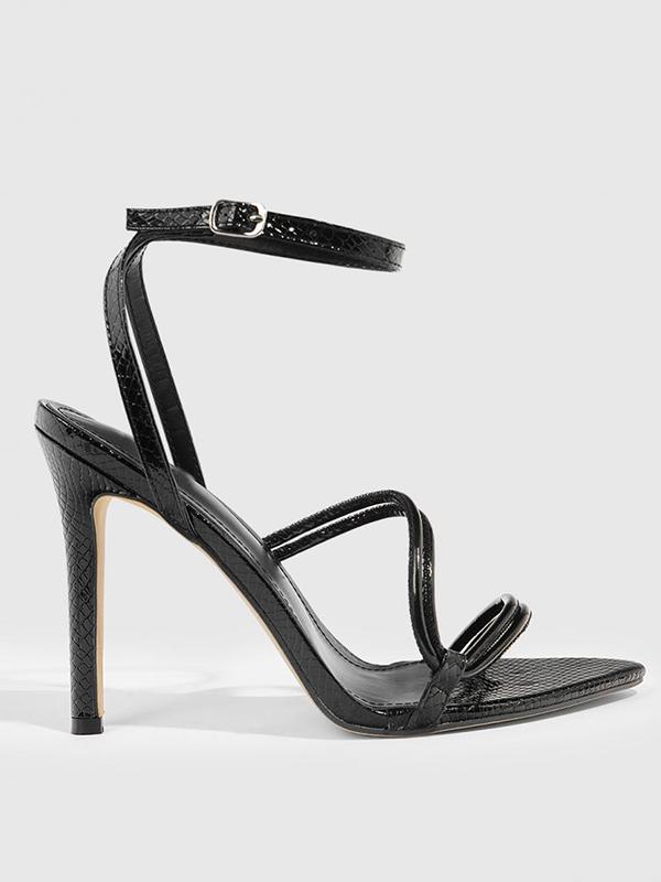 Belt Buckle Hollow Split-Joint Pumps Sandals Product Image