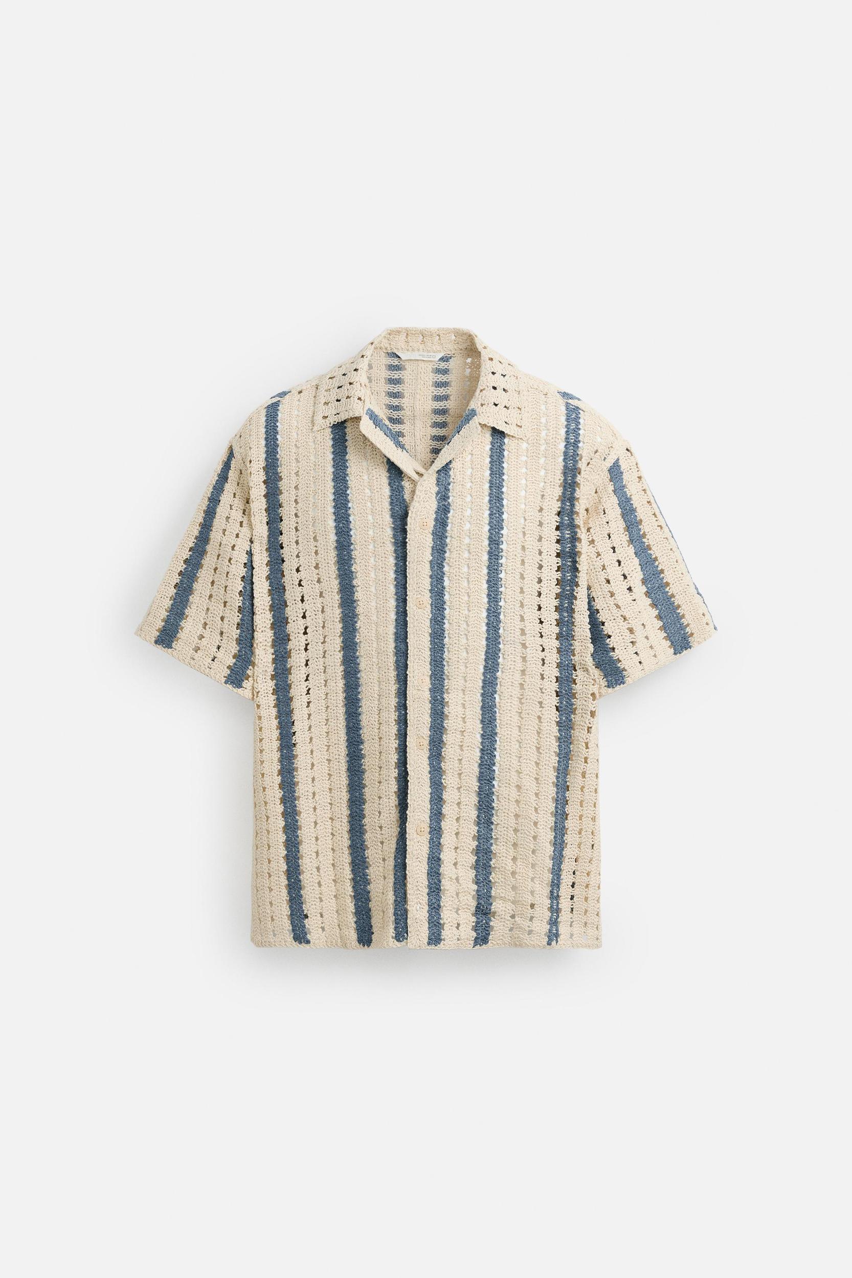 CROCHET TEXTURED SHIRT Product Image