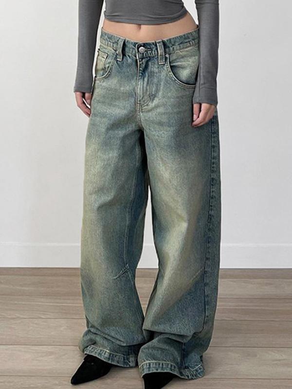 Loose And Thin Solid Colour Boyfriend Jeans Product Image
