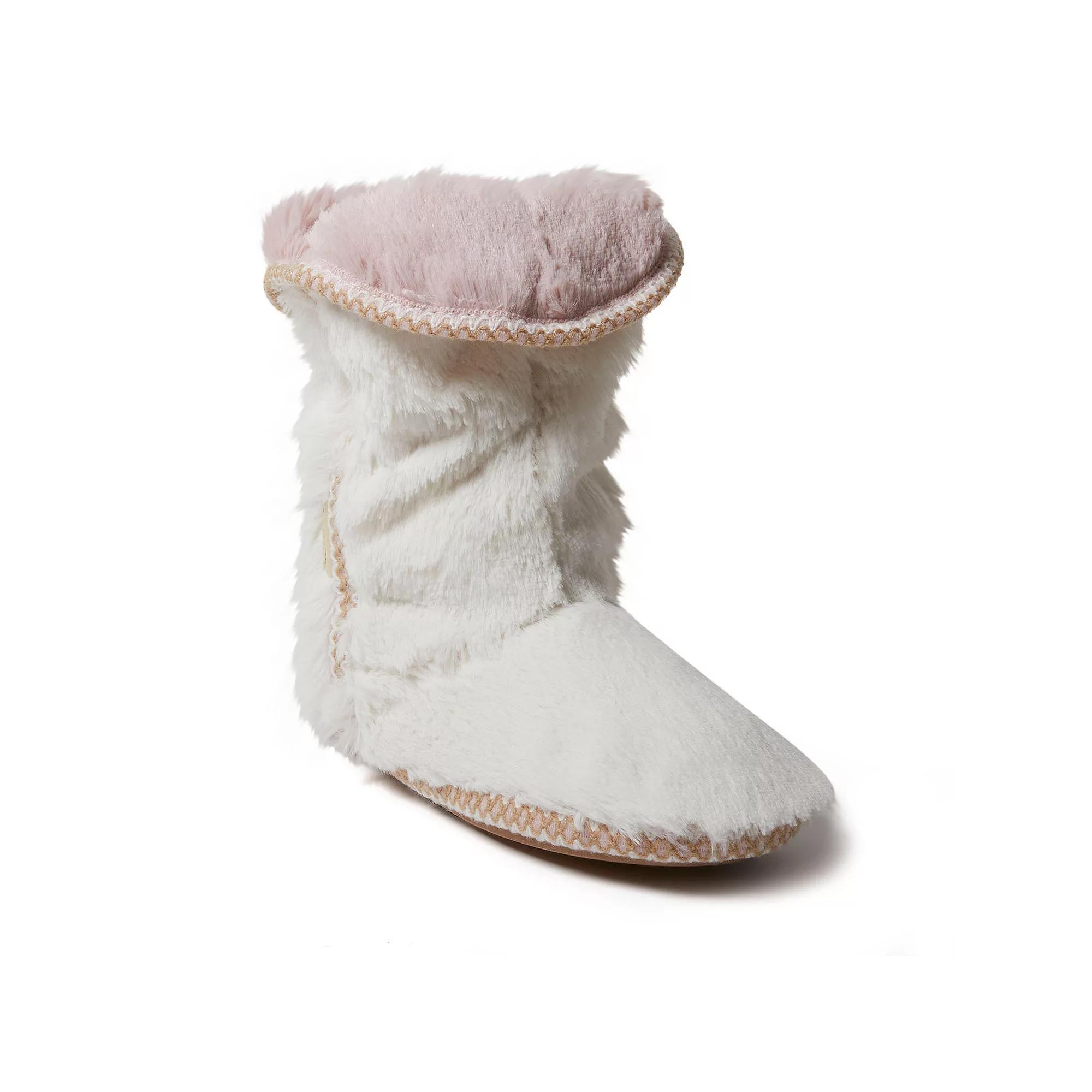 Dearfoams Faux Fur Fold-Down Women's Slippers,  Product Image