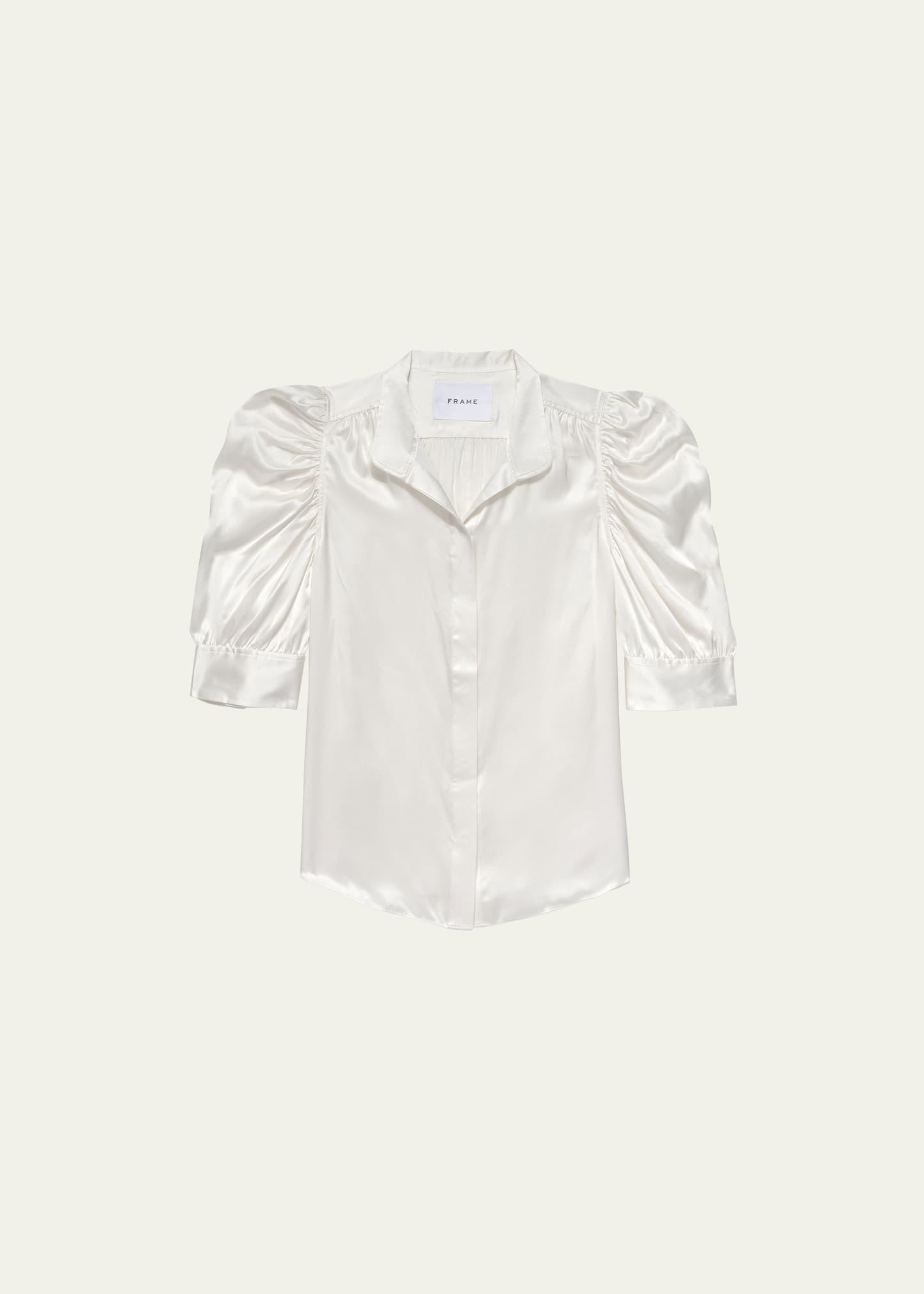Womens Gillian Ruched Silk Top Product Image