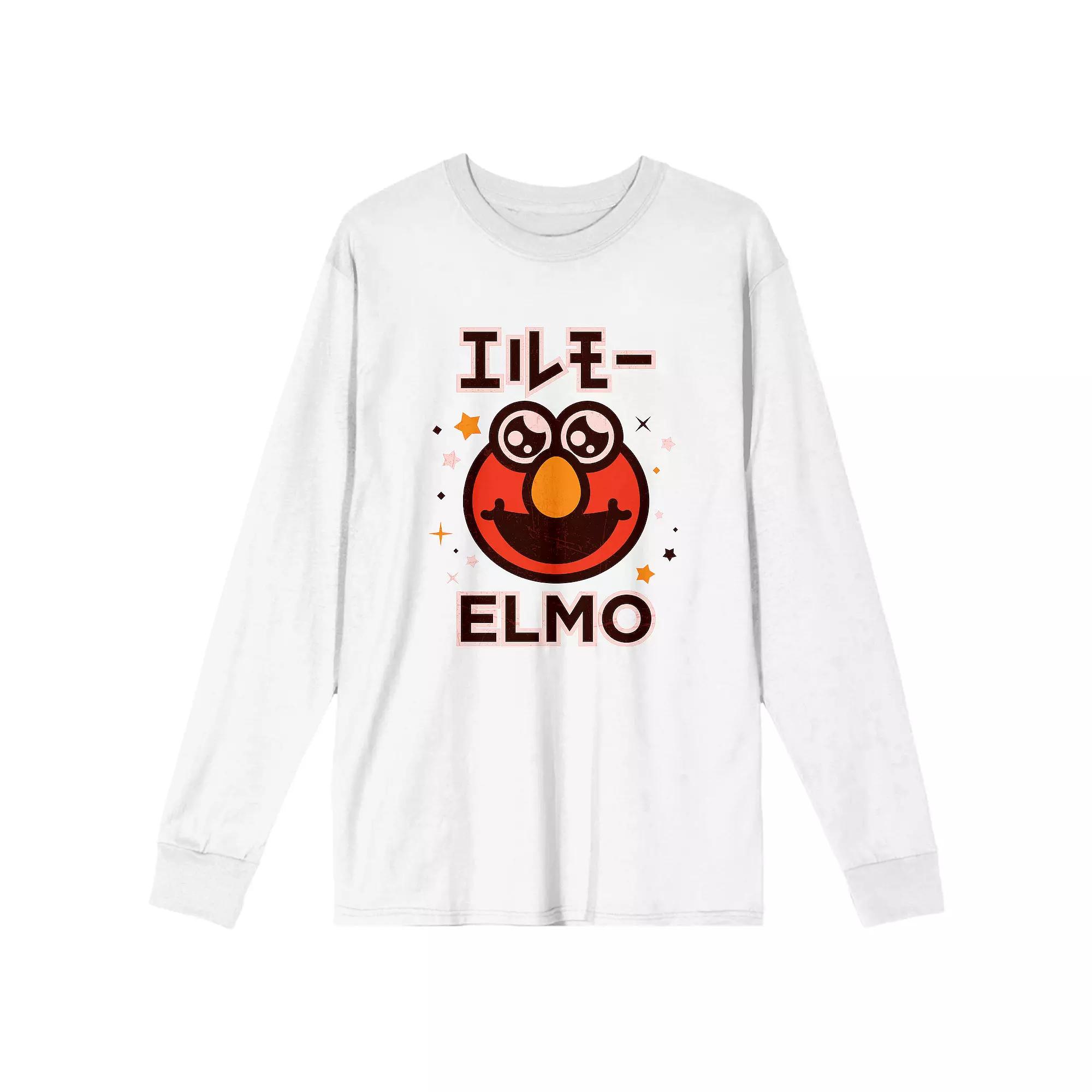 Men's Sesame Street Elmo Kanji Long Sleeve Tee,  Product Image