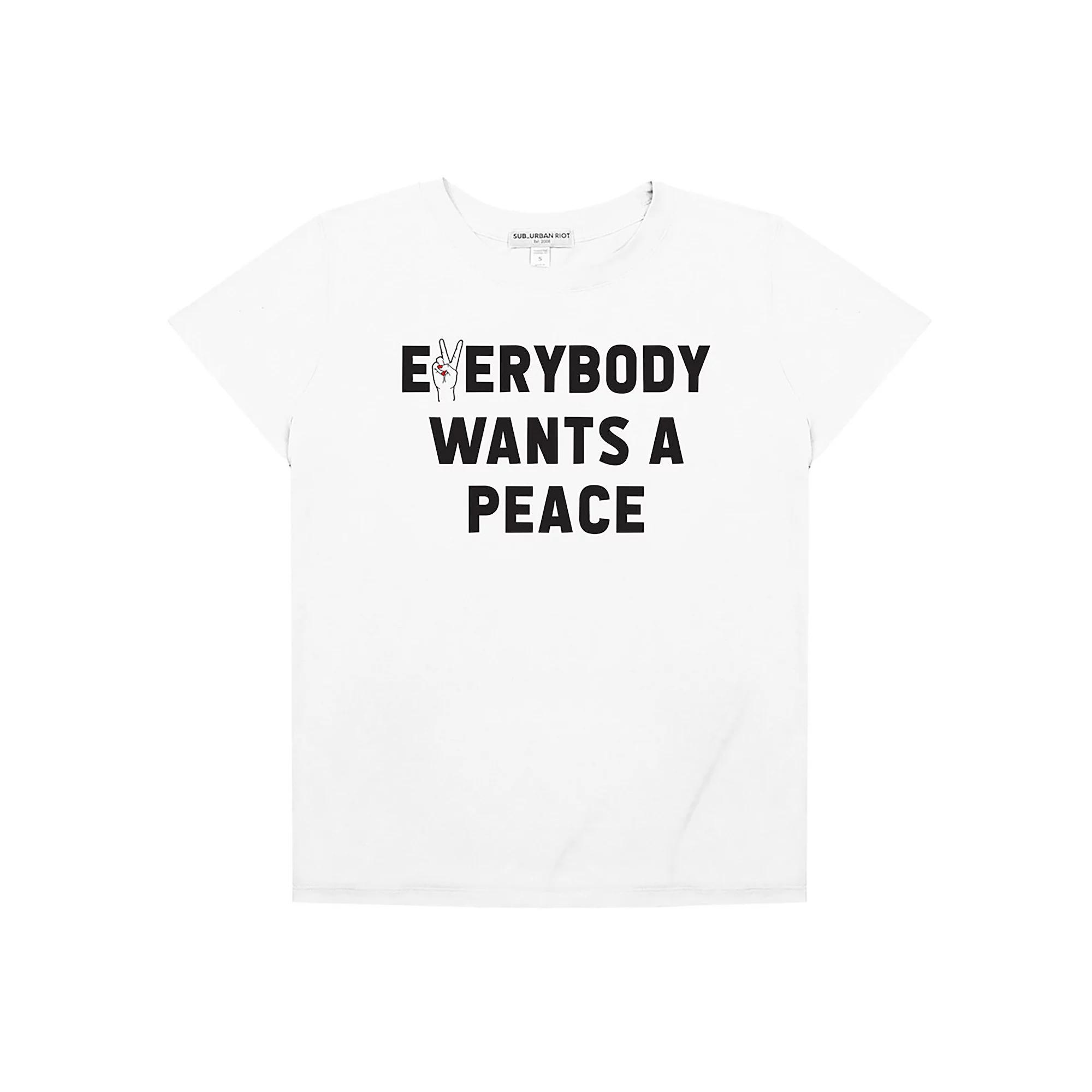 Women's Suburban Riot Everybody Wants a Peace Loose Fit Graphic Tee, Girl's,  Product Image
