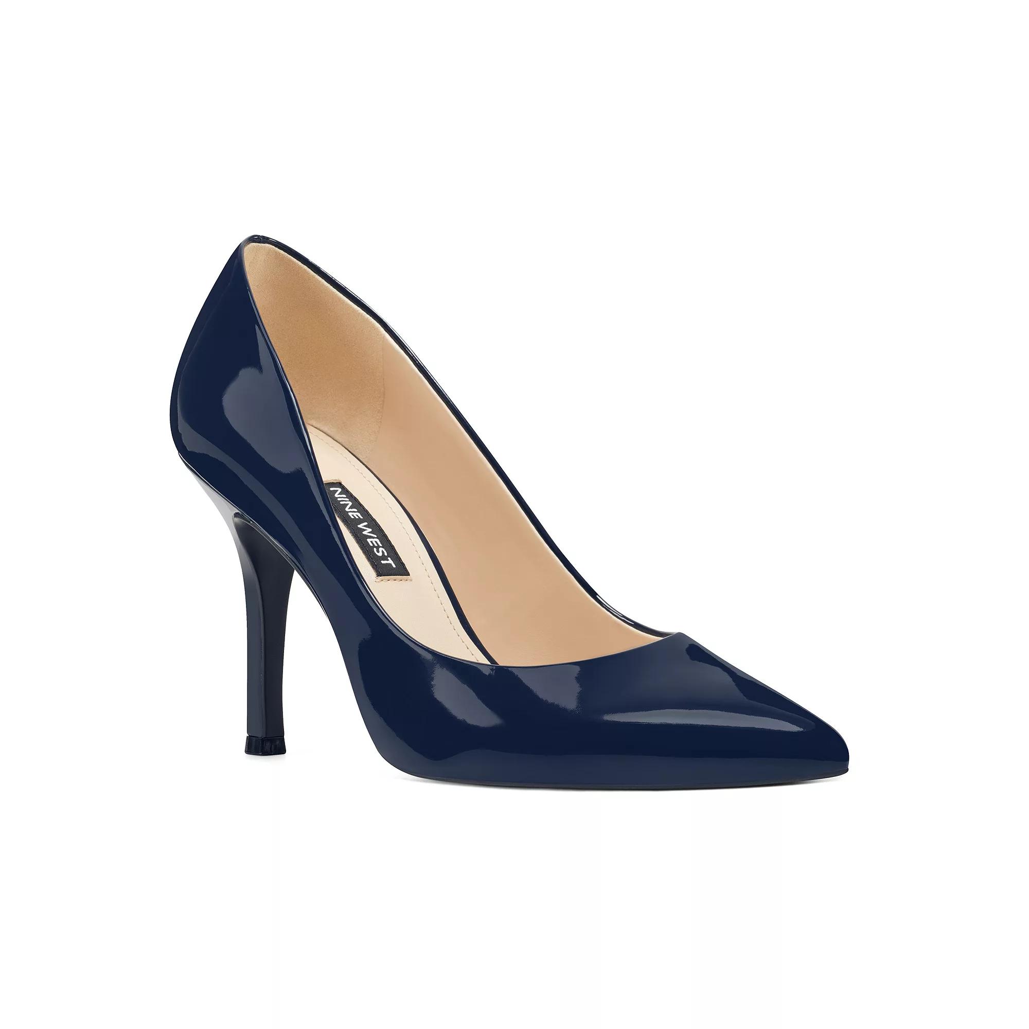 Nine West Fifth 9x9 Women's Leather Heels, Size: 5, Blue Product Image