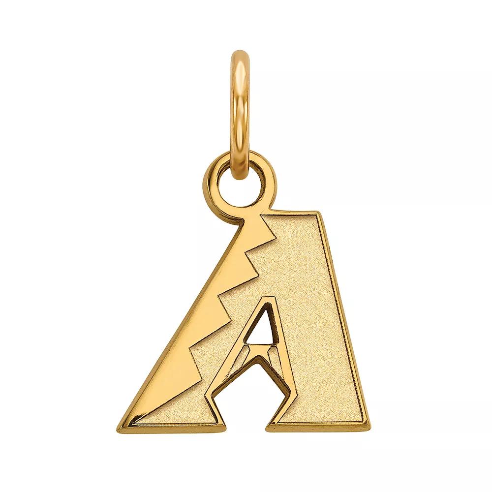 LogoArt Sterling Silver Arizona Diamondbacks Extra Small Pendant, Women's, Gold Tone Product Image