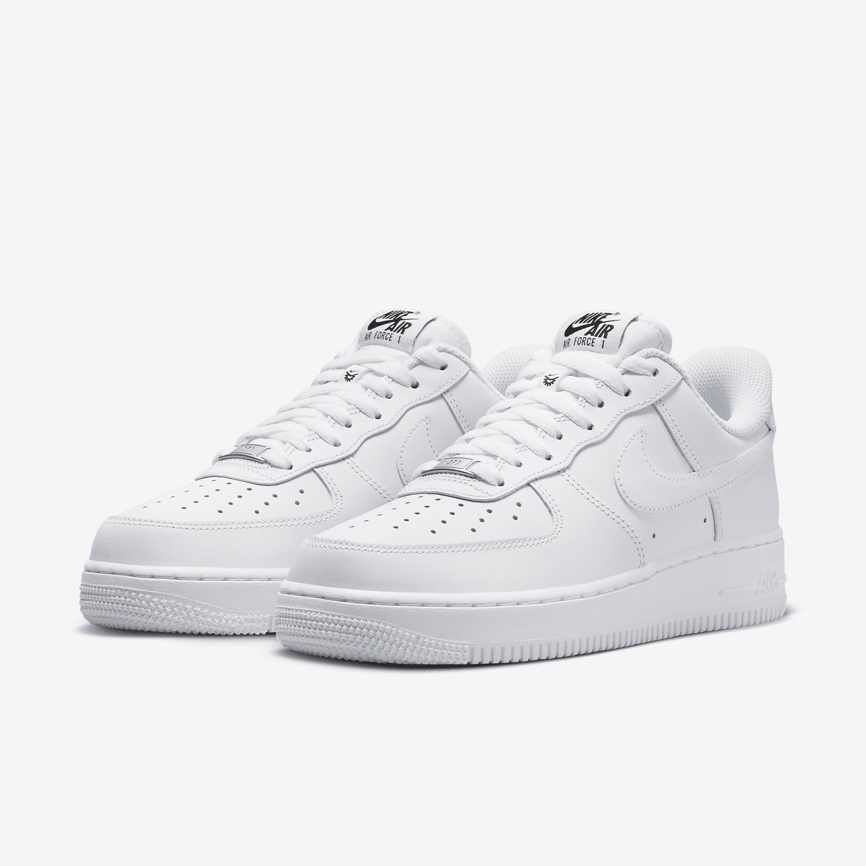 Nike Womens Nike Air Force 1 07 Flyease - Womens Shoes White/White/White Product Image