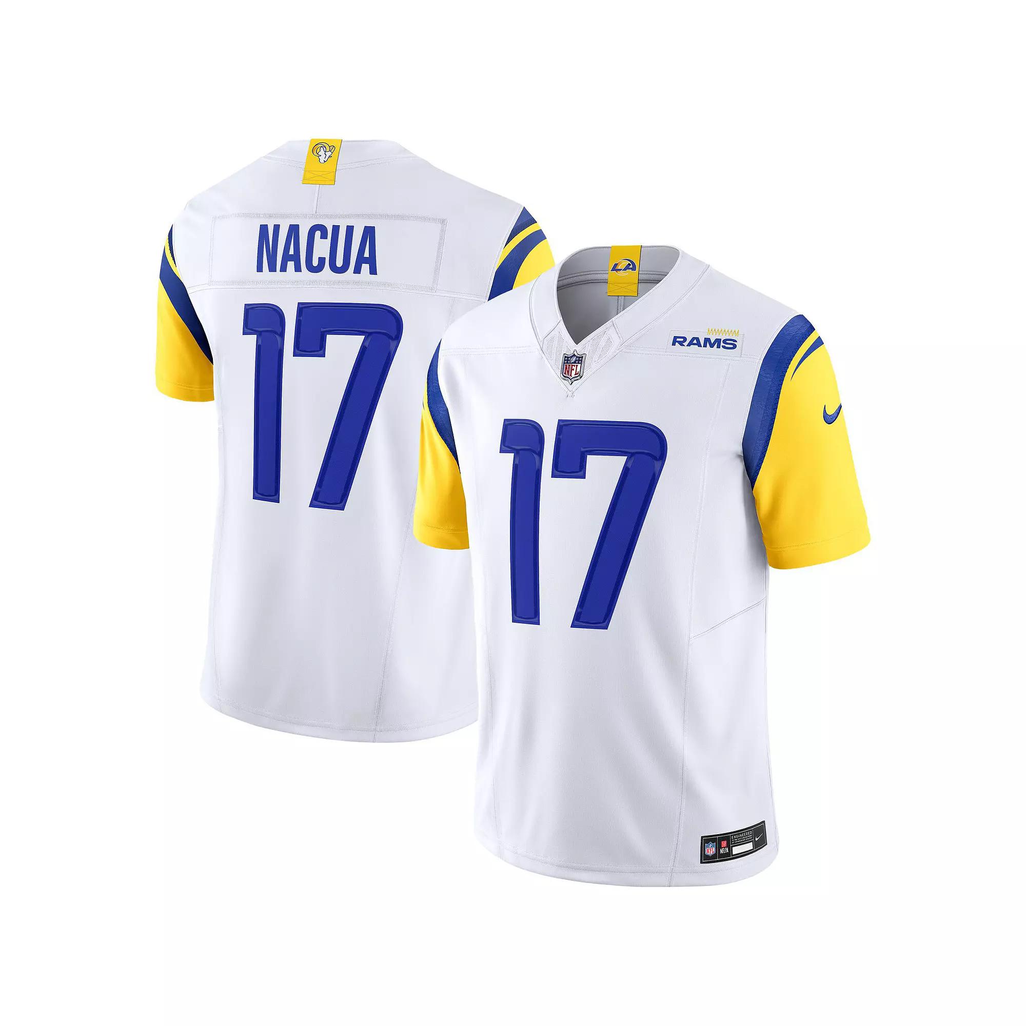Men's Nike Puka Nacua White Los Angeles Rams Vapor F.U.S.E. Limited Jersey,  Product Image
