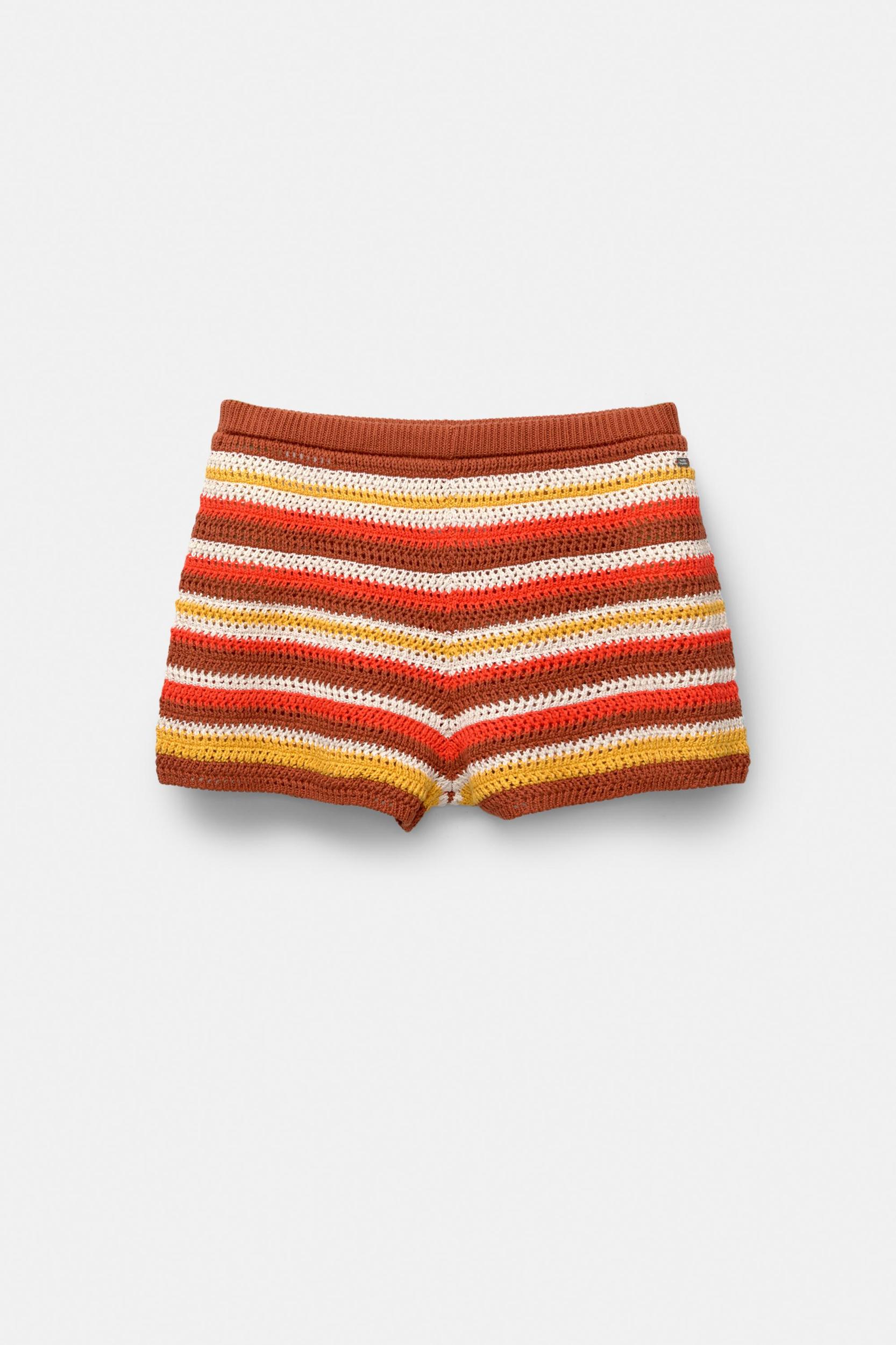 Striped crochet shorts Product Image