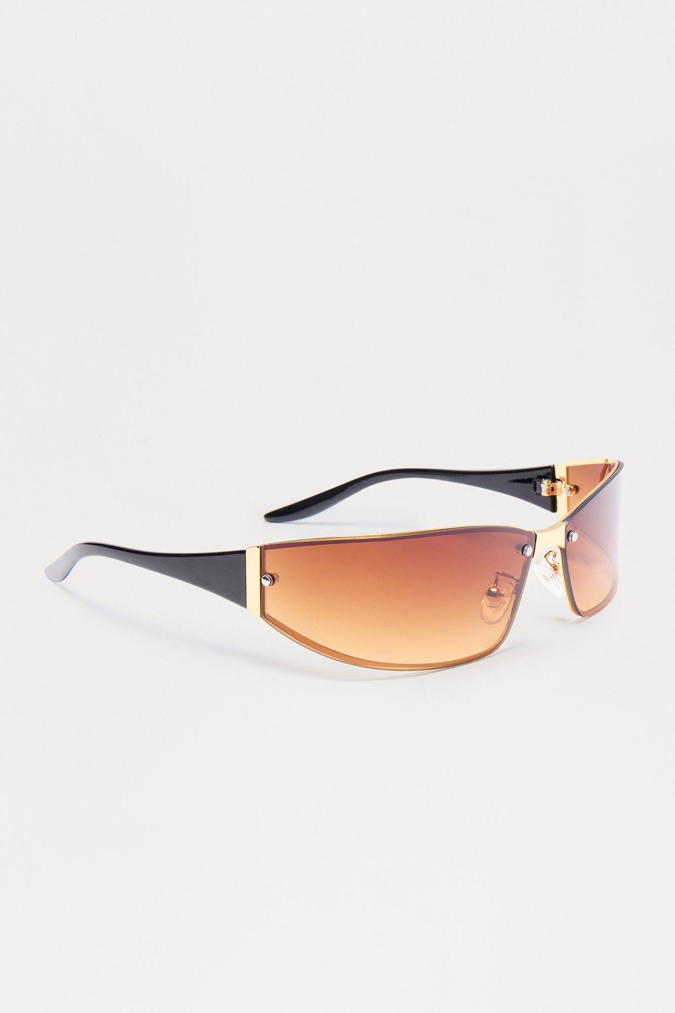 Keep Them Safe Shield Sunglasses - Black Female Product Image