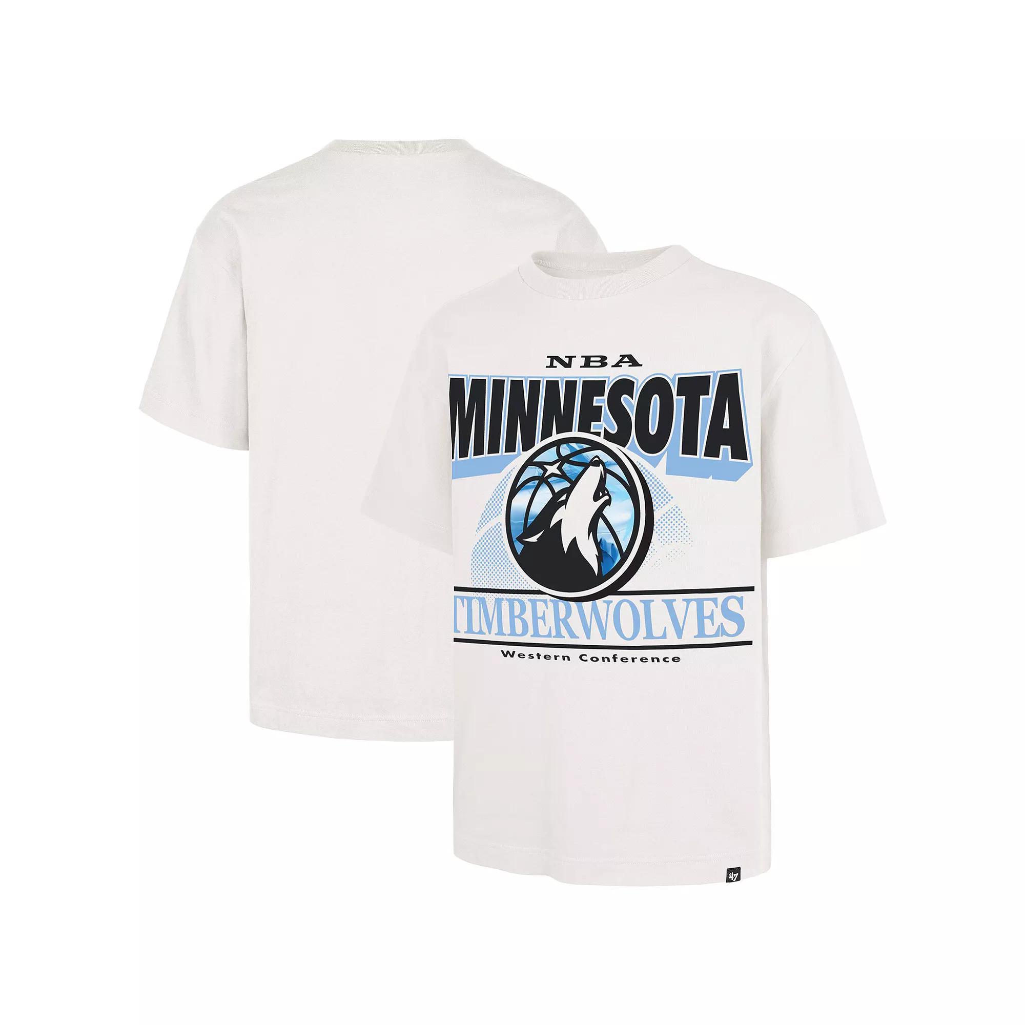 Men's '47  White Minnesota Timberwolves City Edition Shifty Foundation T-Shirt, Size: Small Product Image