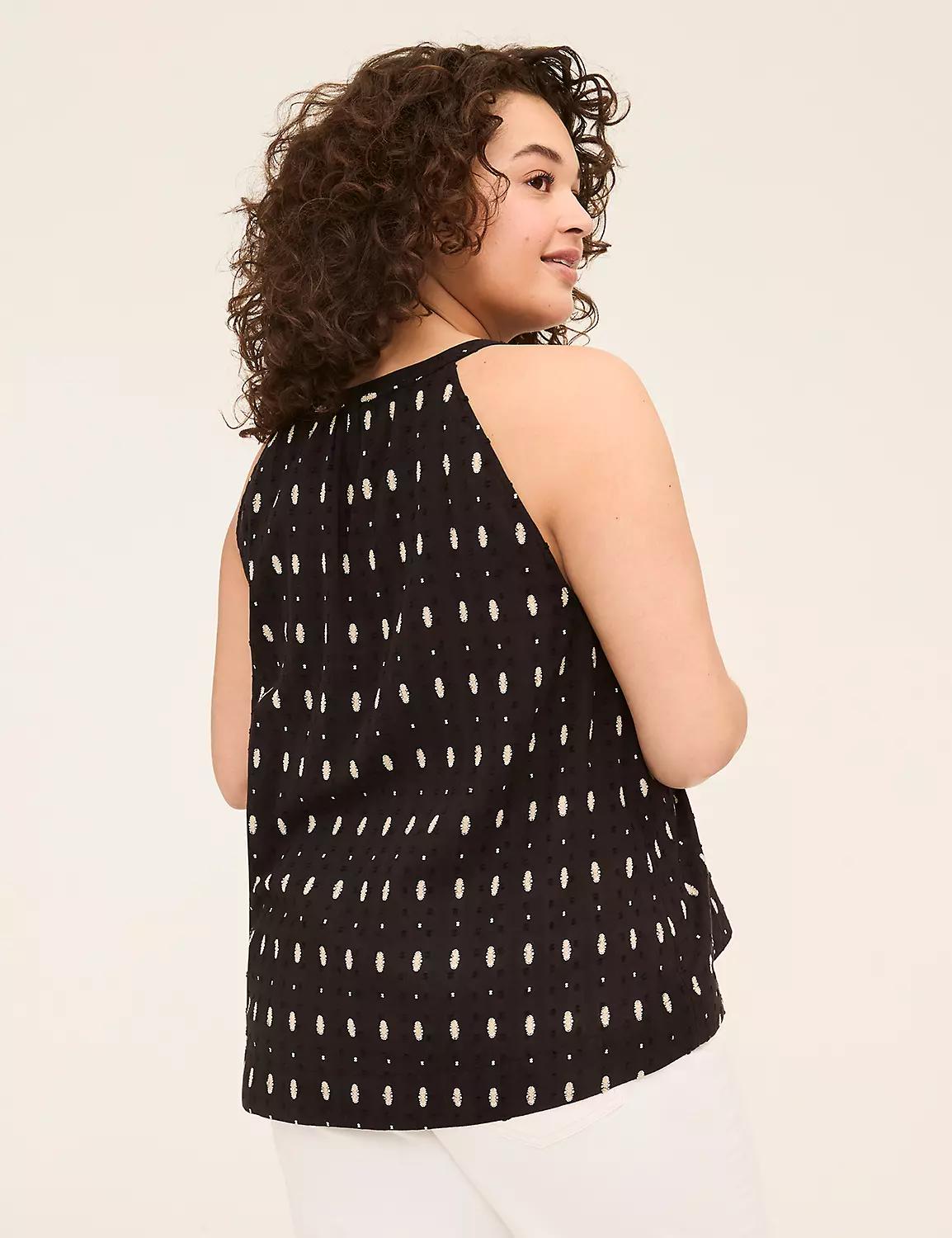 Swing Split-Neck Halter Popover Top Product Image