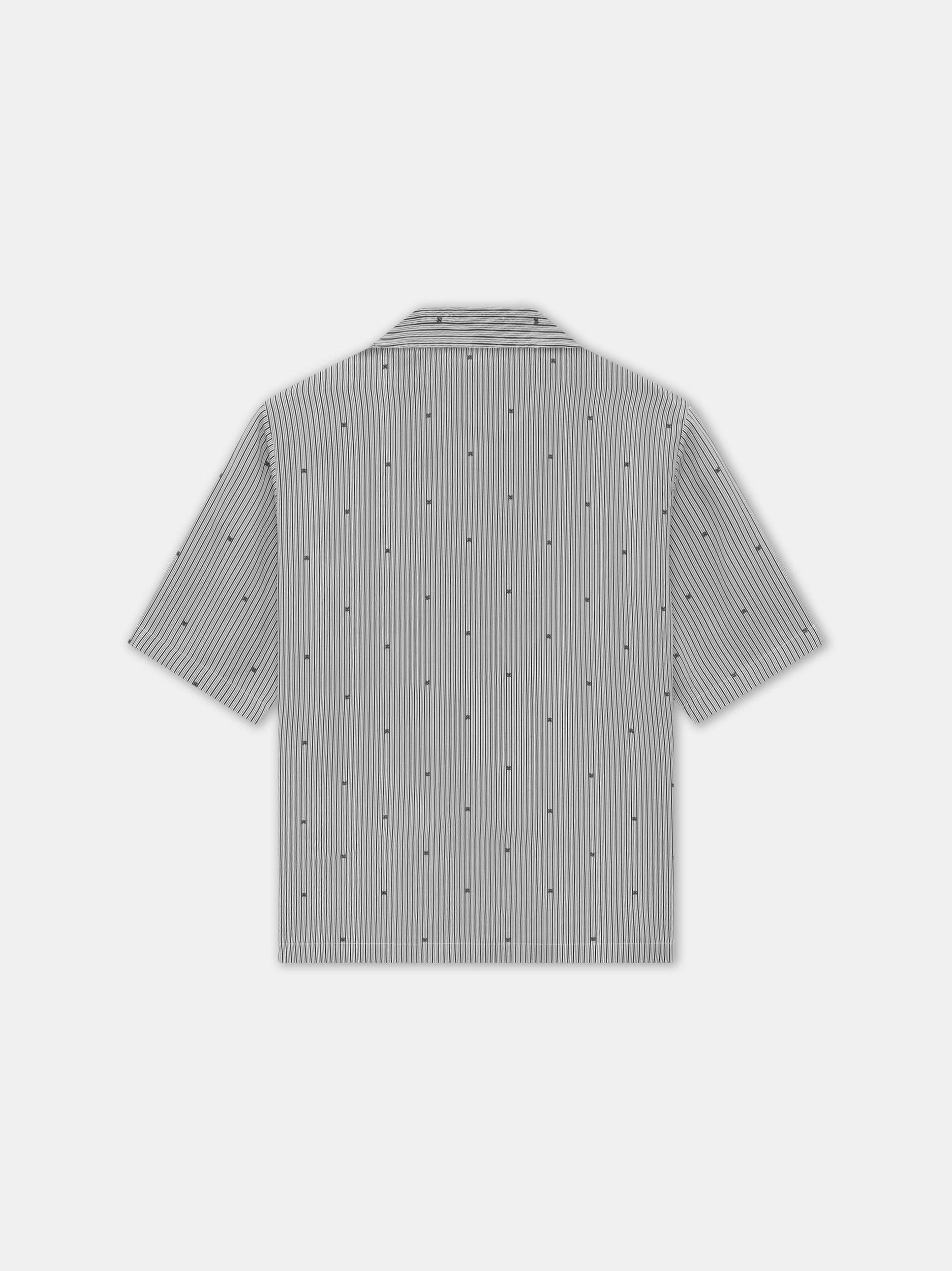 MA PINSTRIPE CAMP SHIRT - Black Product Image