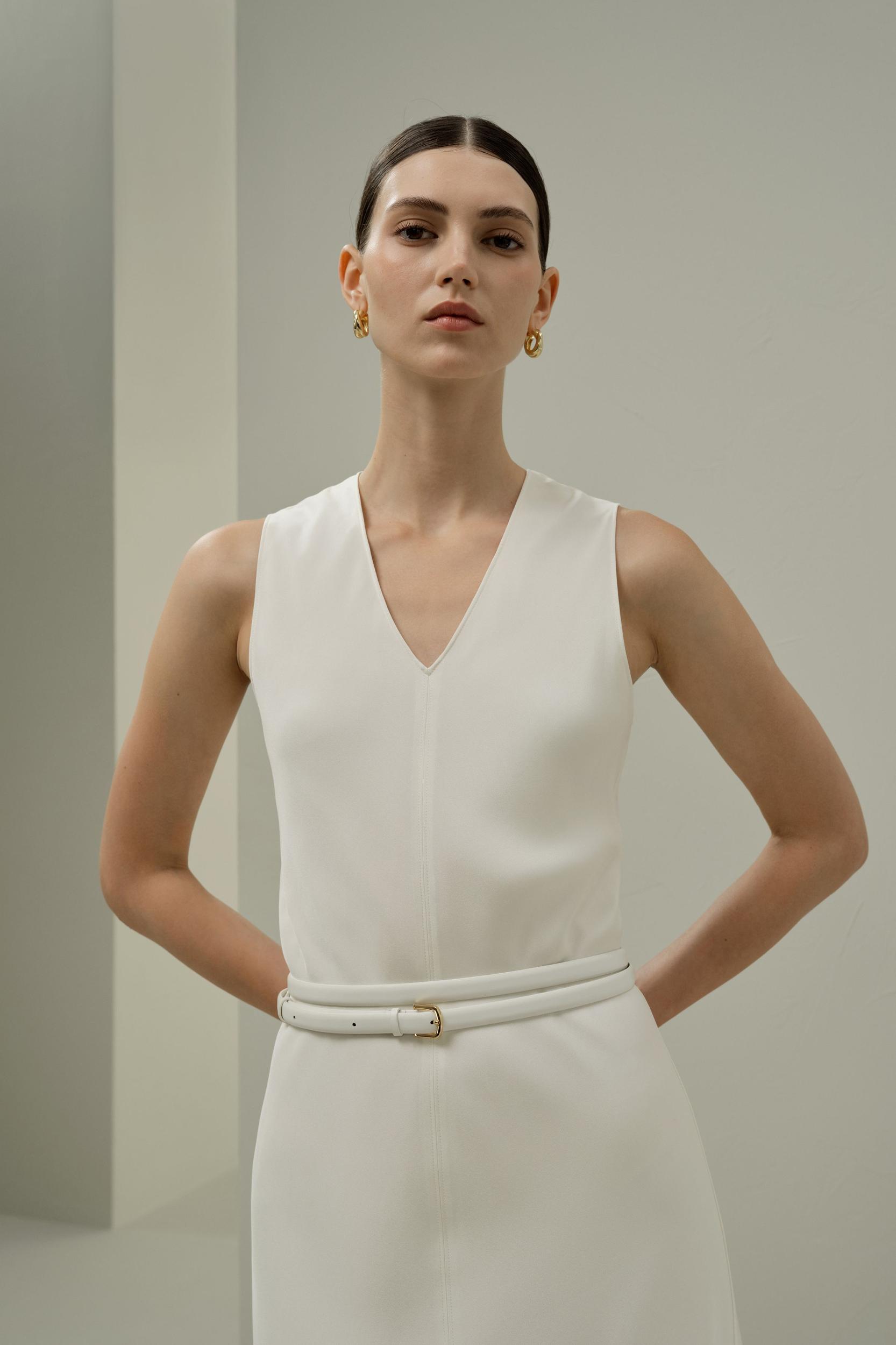 Slim Double-Strap Leather Belt Product Image