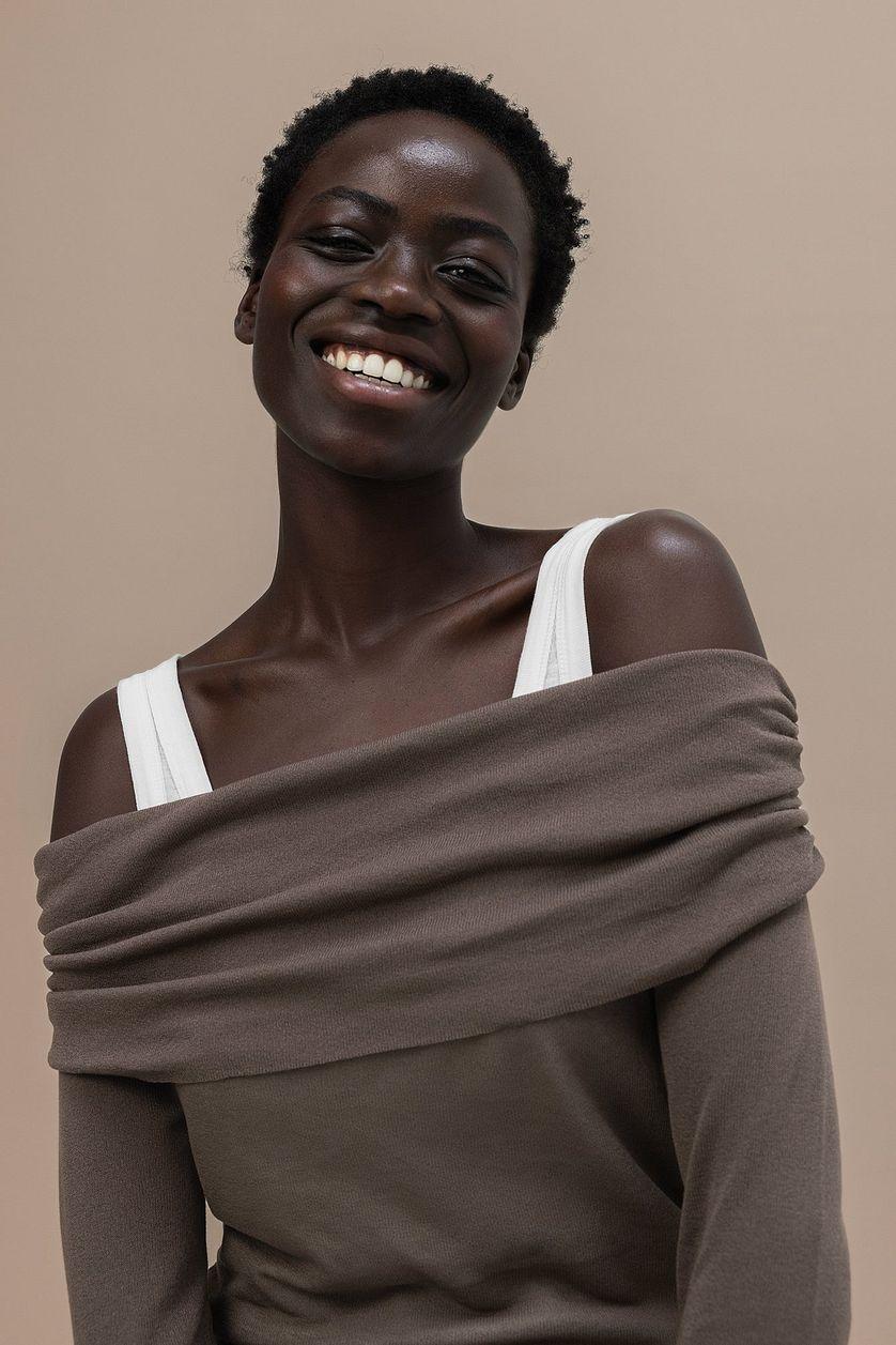 Fine Knitted Draped Top Product Image