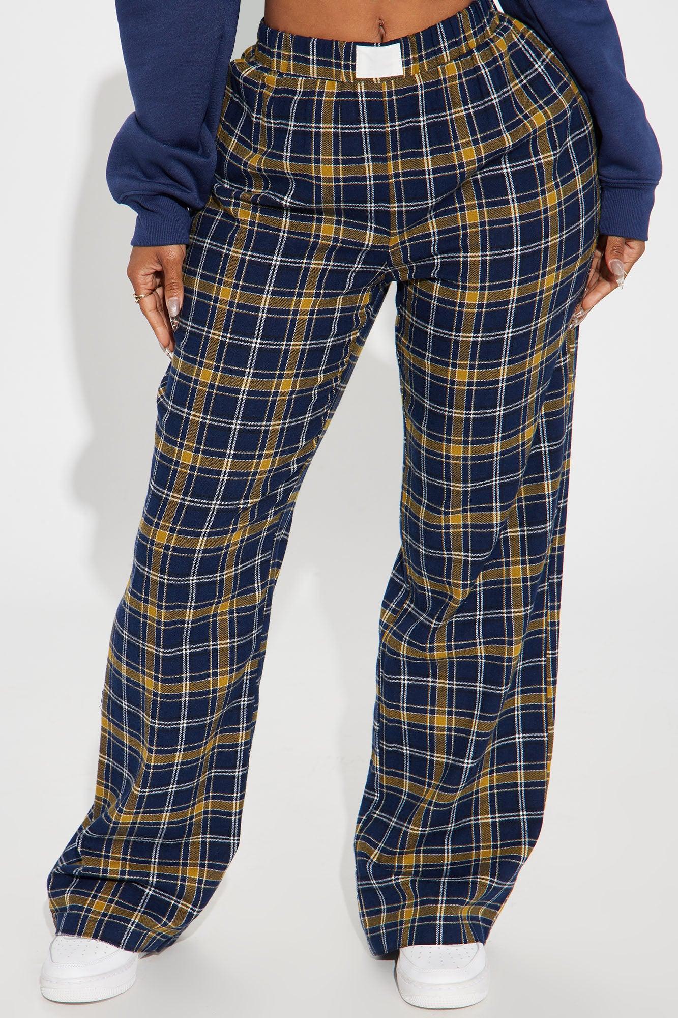 Feeling Casual Plaid Boxer Pant - Navy/combo Product Image
