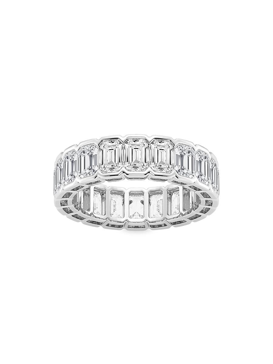 Womens Platinum & Emerald-Cut Natural Diamond Eternity Band/3.00-5.00 TCW Product Image