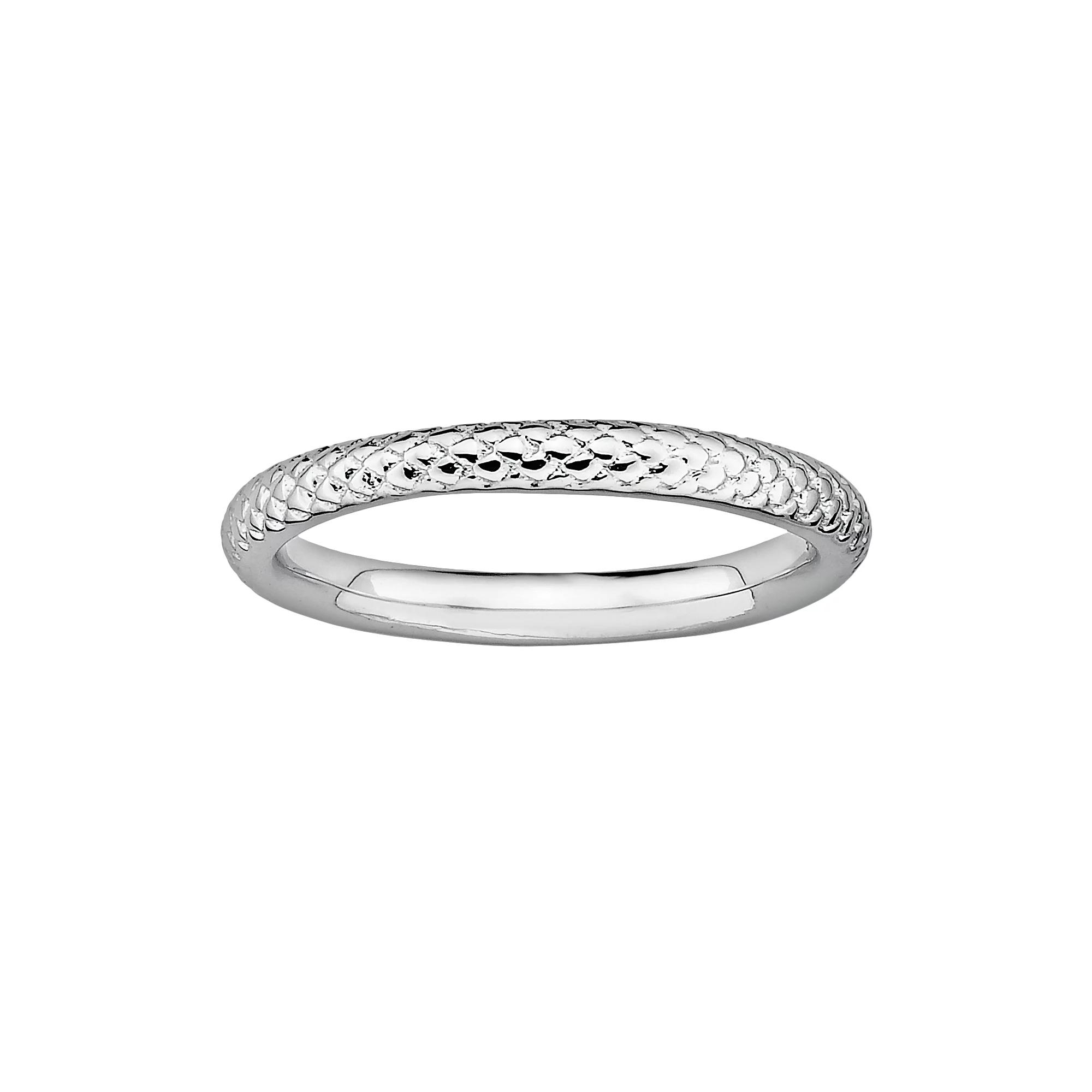 Stacks & Stones Sterling Silver Cable Stack Ring, Women's, Size: 5 Product Image