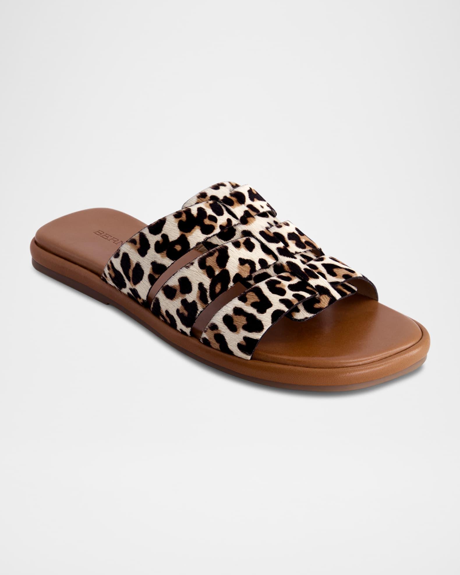 Tamer Caged Animal-Print Slide Sandals Product Image